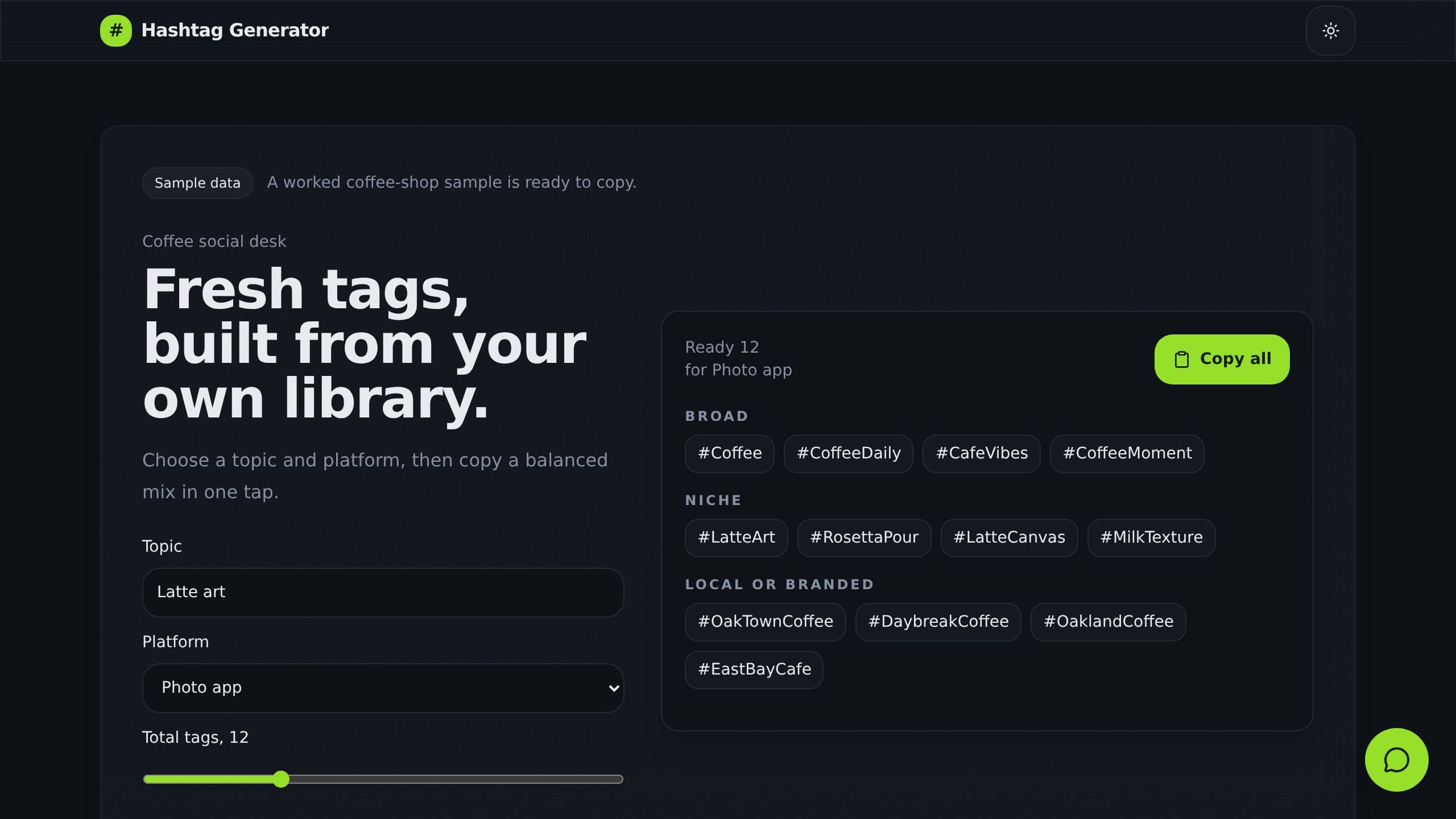 Hashtag Generator preview