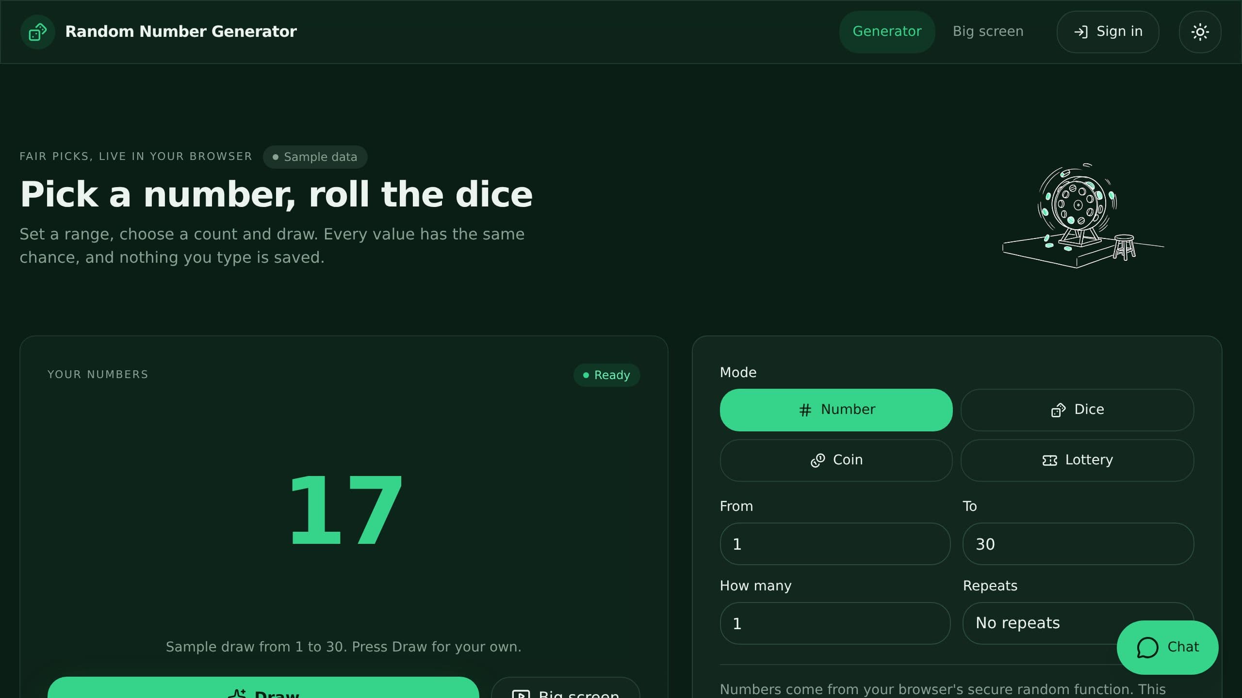 Random Number Generator preview