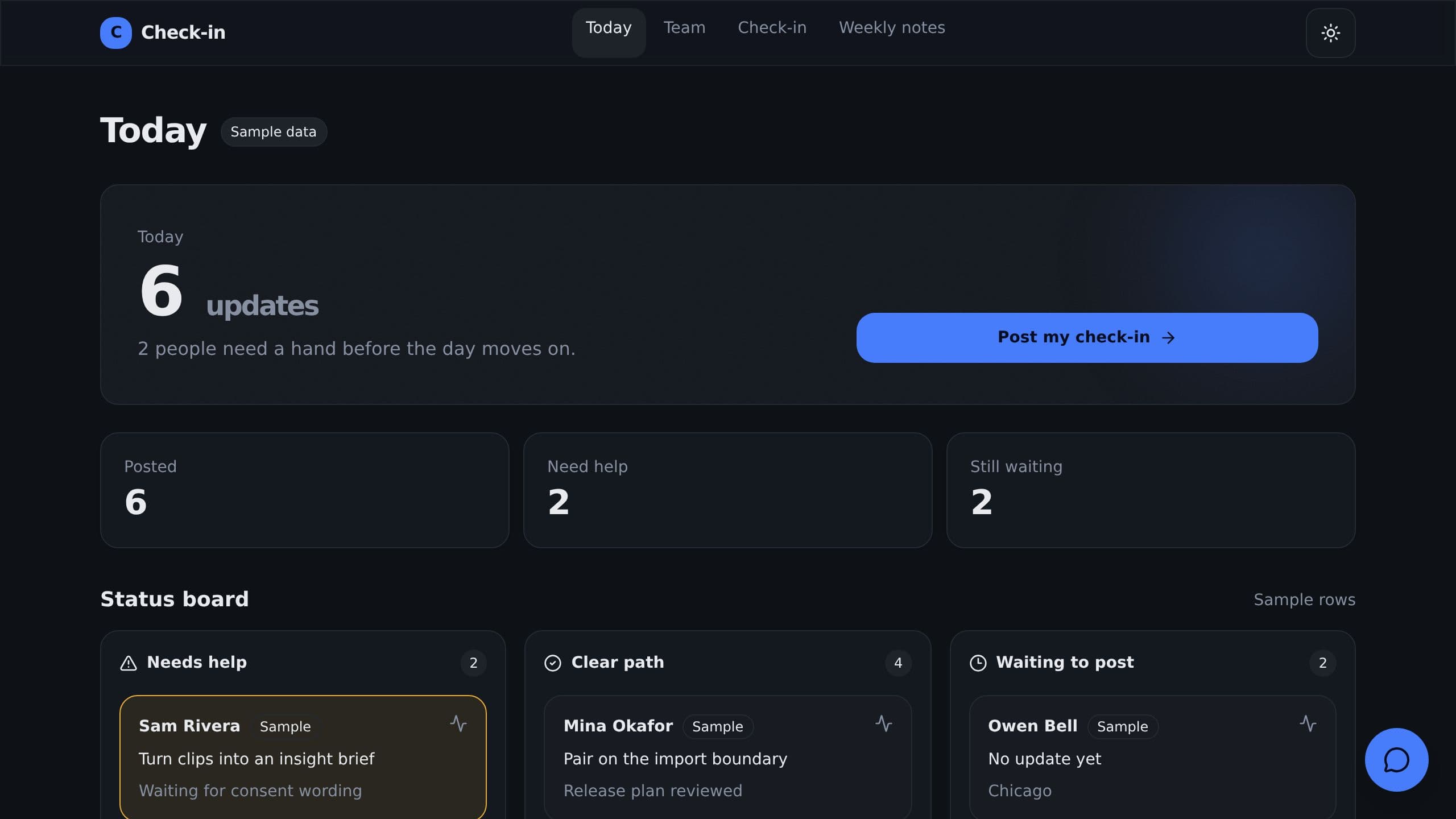 Async Standup preview