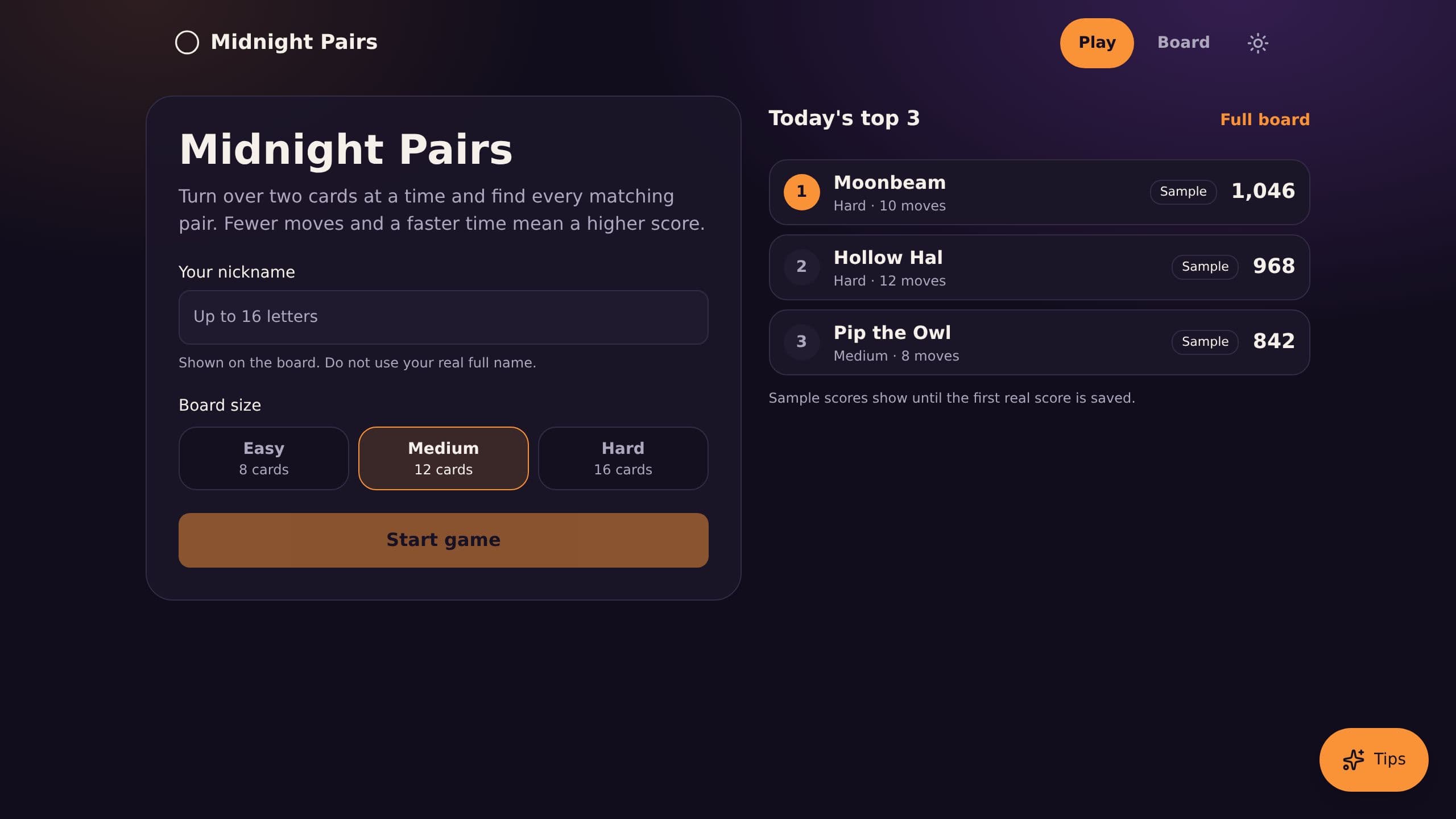 Midnight Pairs preview
