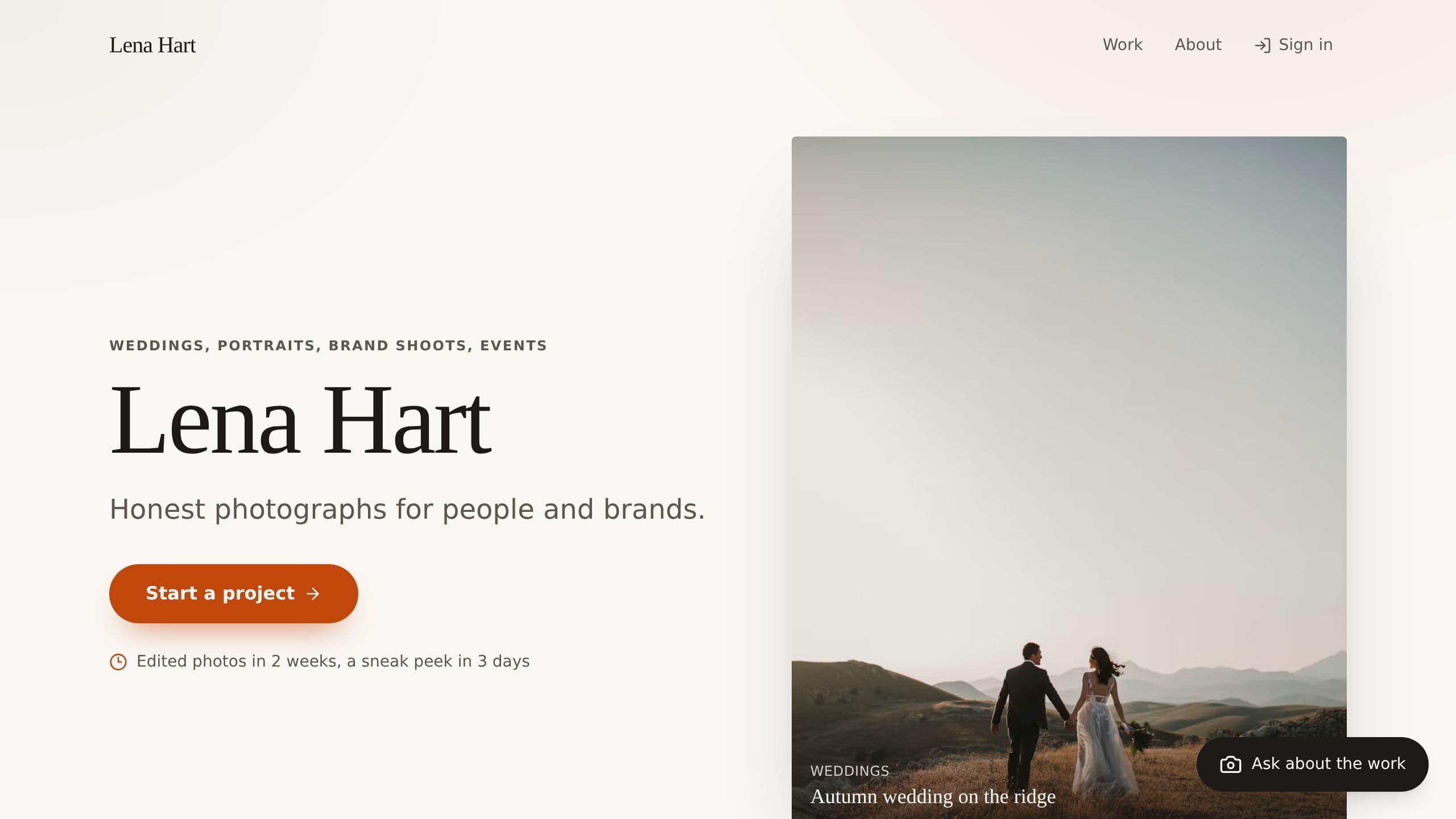 Freelancer Portfolio with Inquiry Form preview