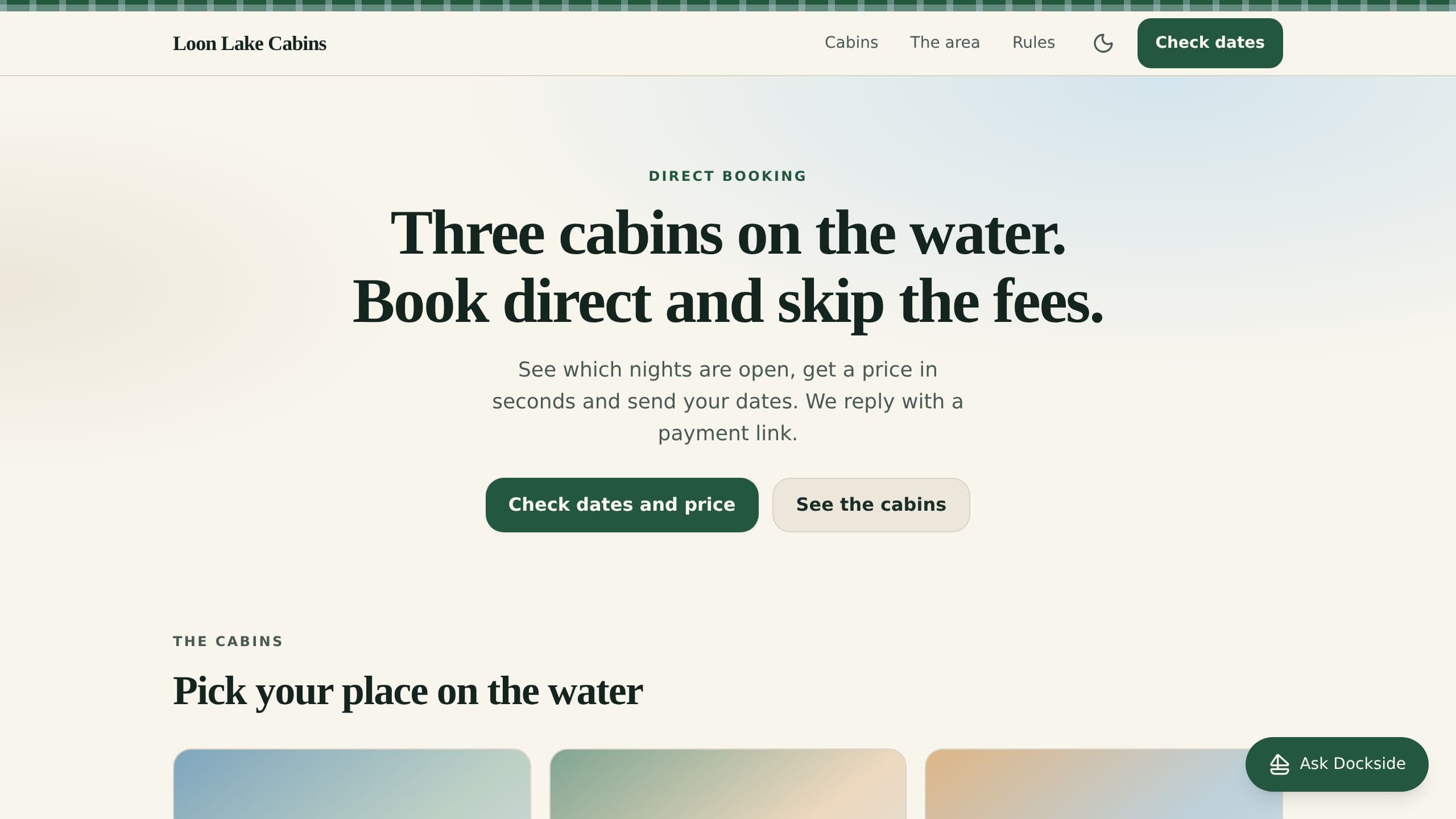 Vacation Rental Booking preview