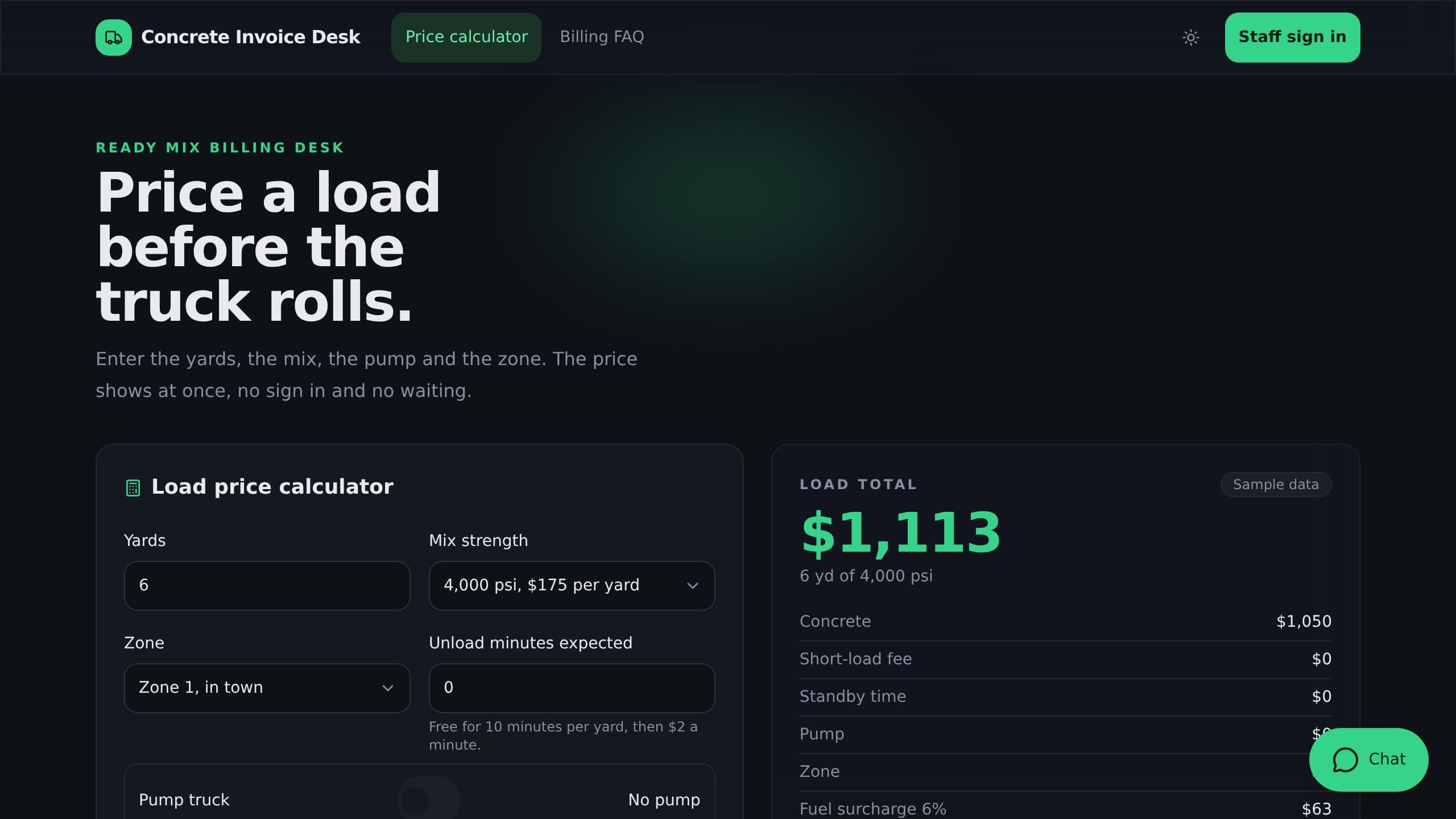 Concrete Invoice Desk preview