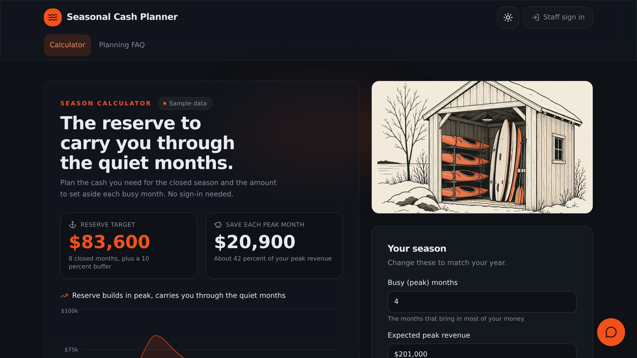Seasonal Cash Planner preview