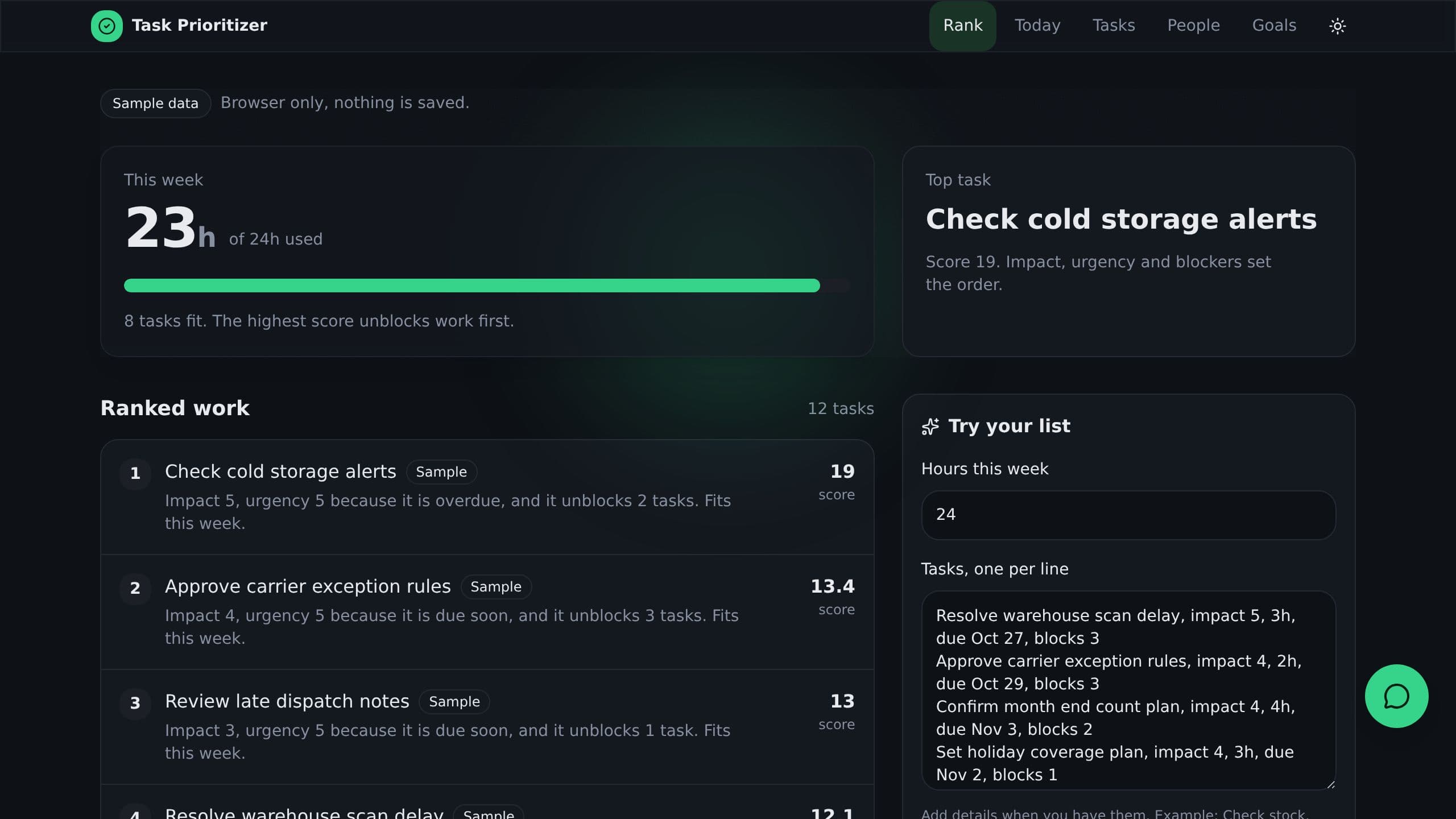 AI Task Prioritizer preview