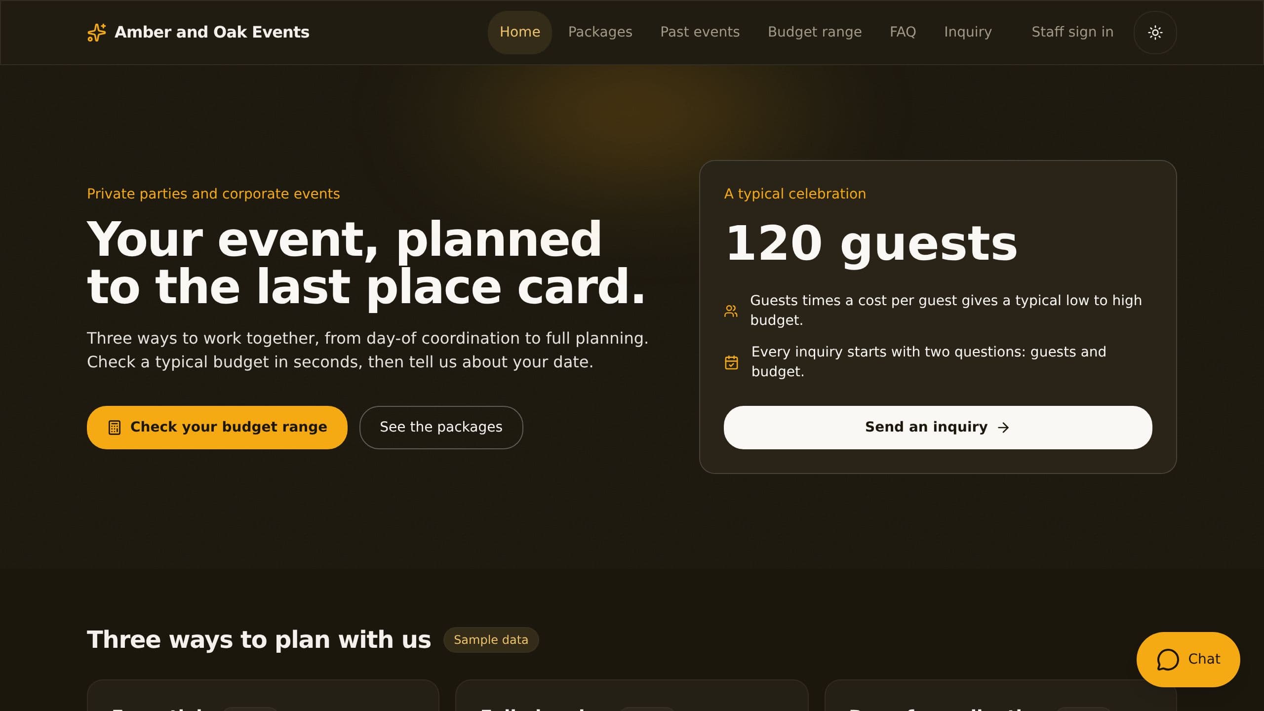 Event Planner Site preview
