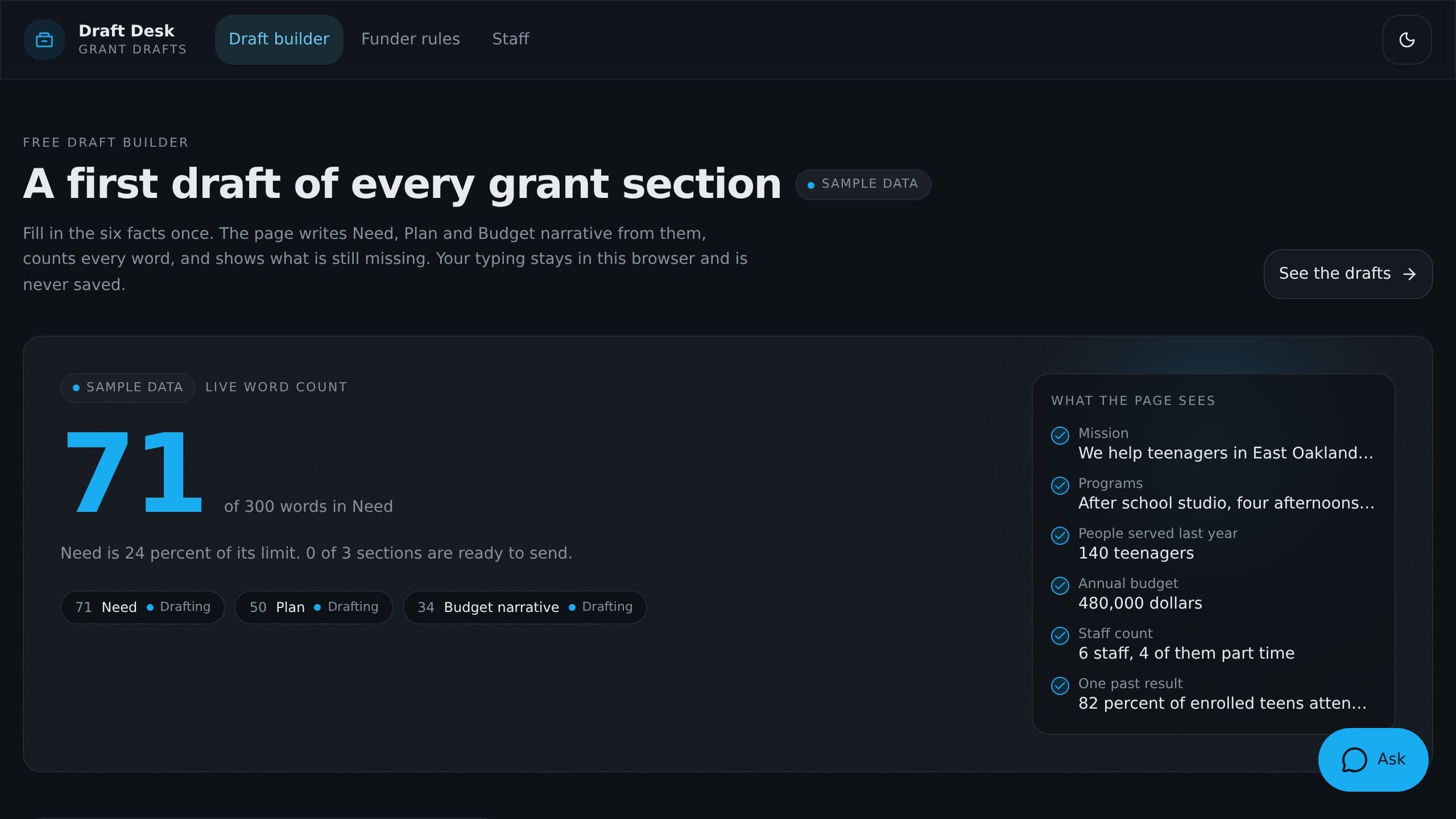 Grant Proposal Generator preview
