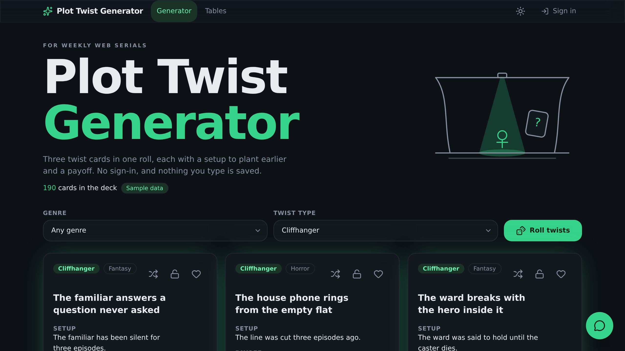 Plot Twist Generator preview