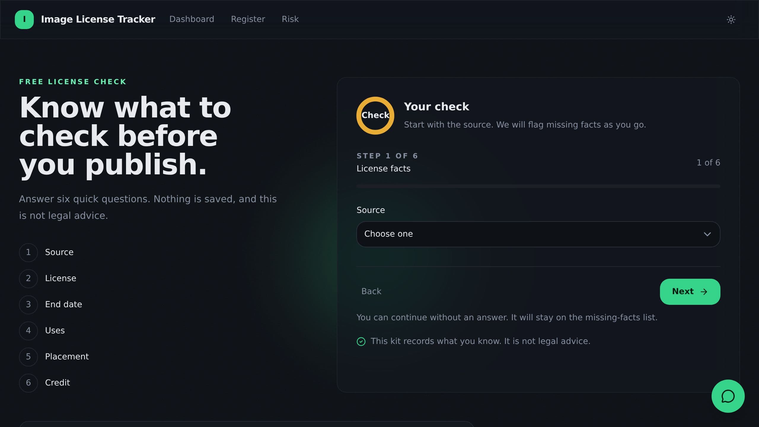 Image License Tracker preview