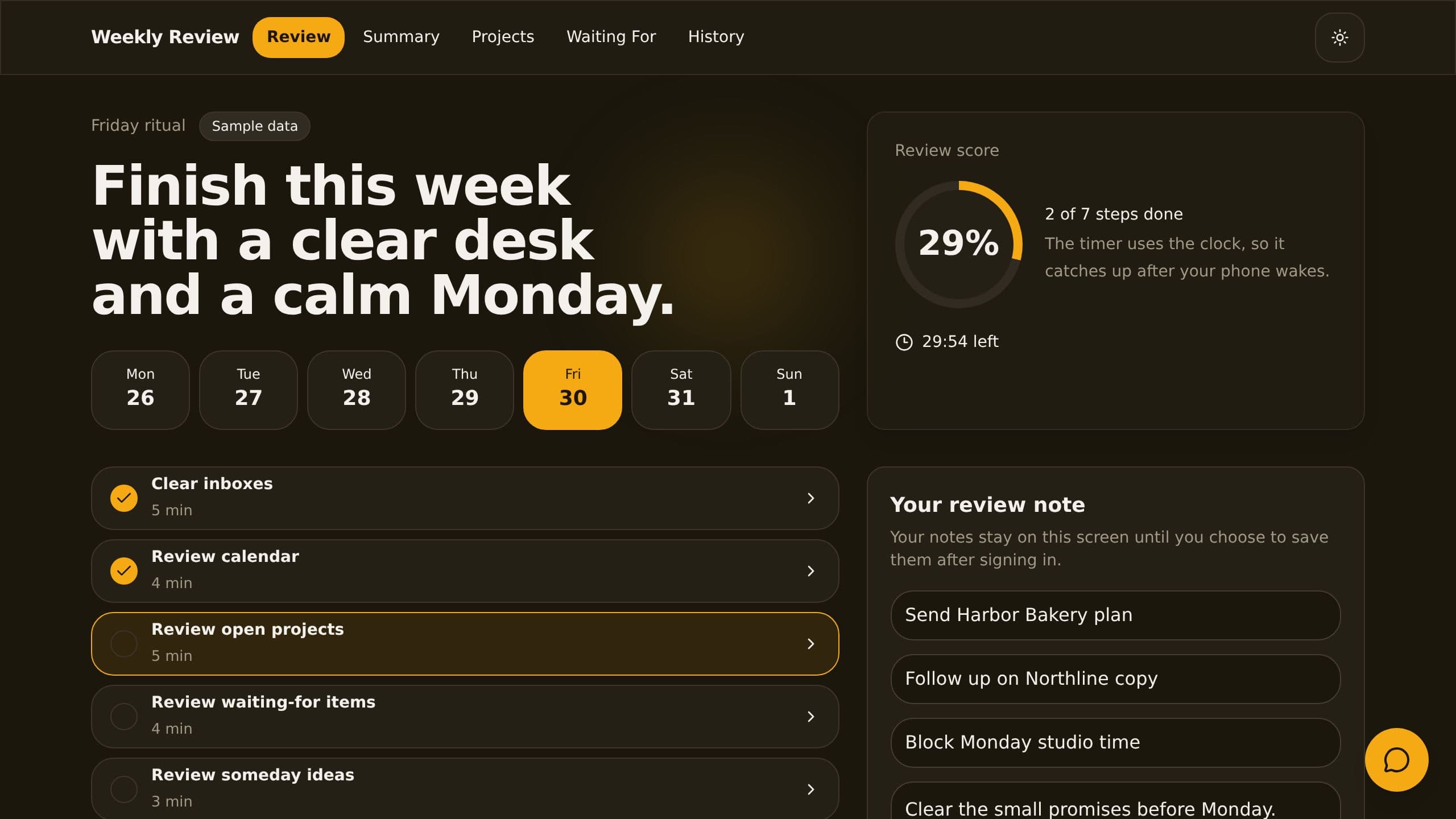 Weekly Review preview