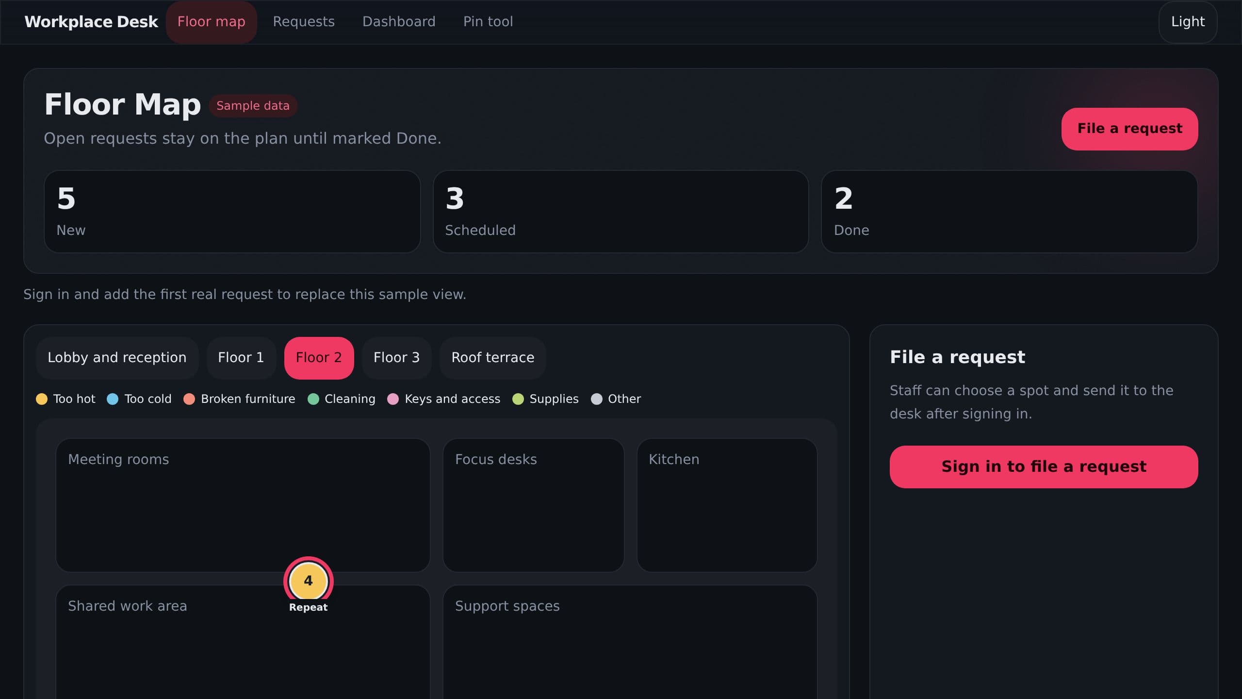 Facilities Request System preview
