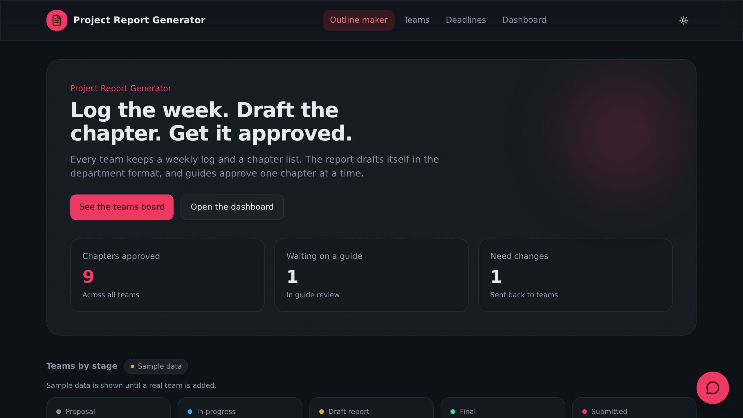 Project Report Generator preview