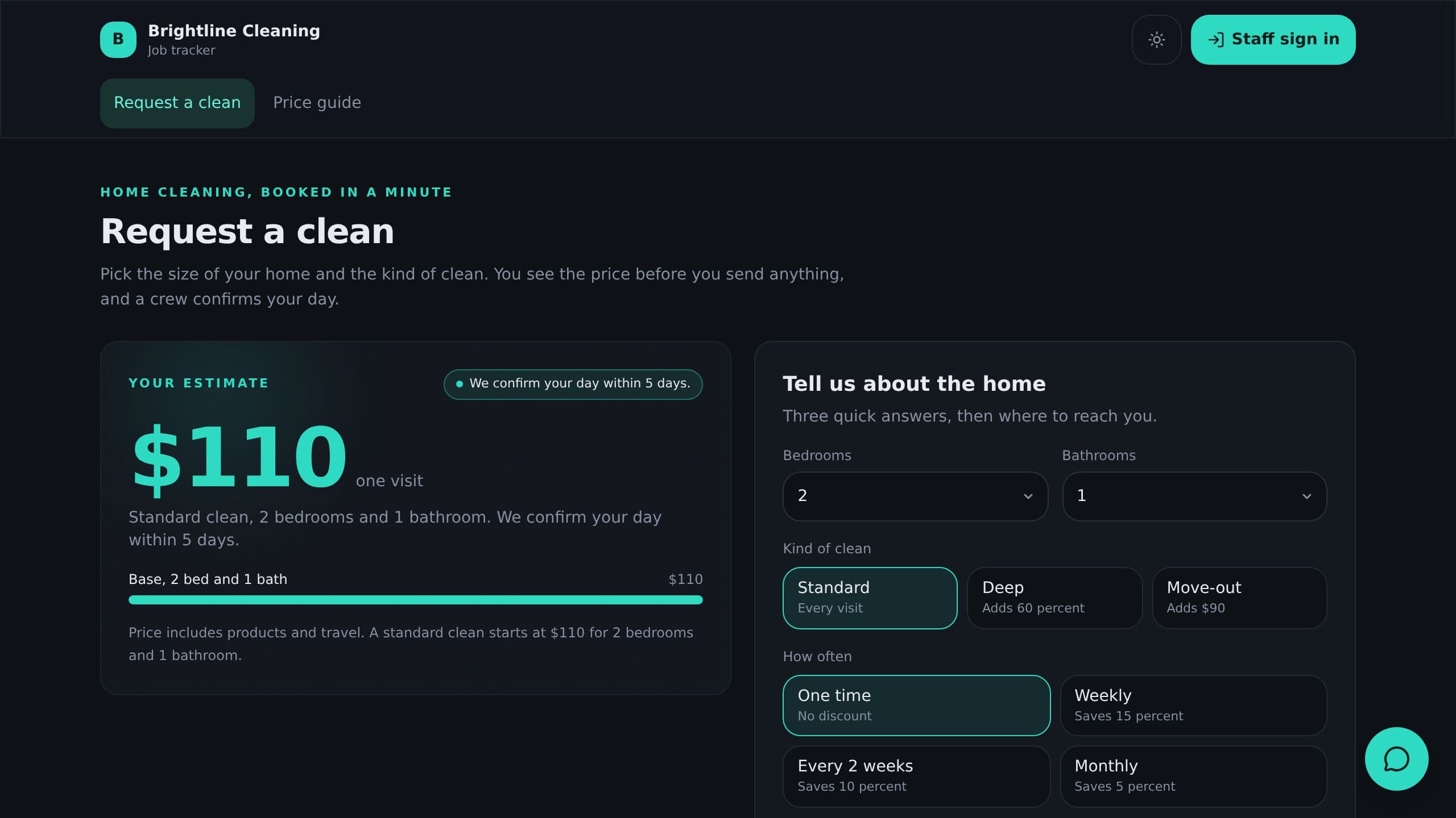 Cleaning Job Tracker preview