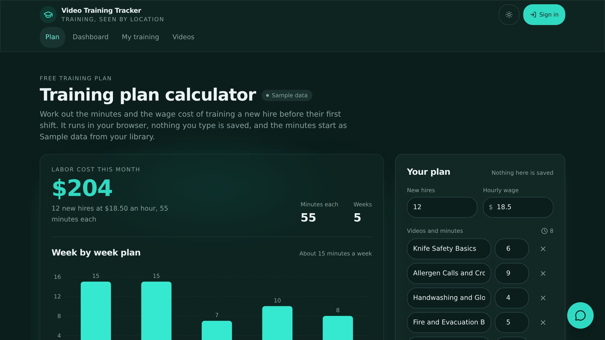 Video Training Tracker preview