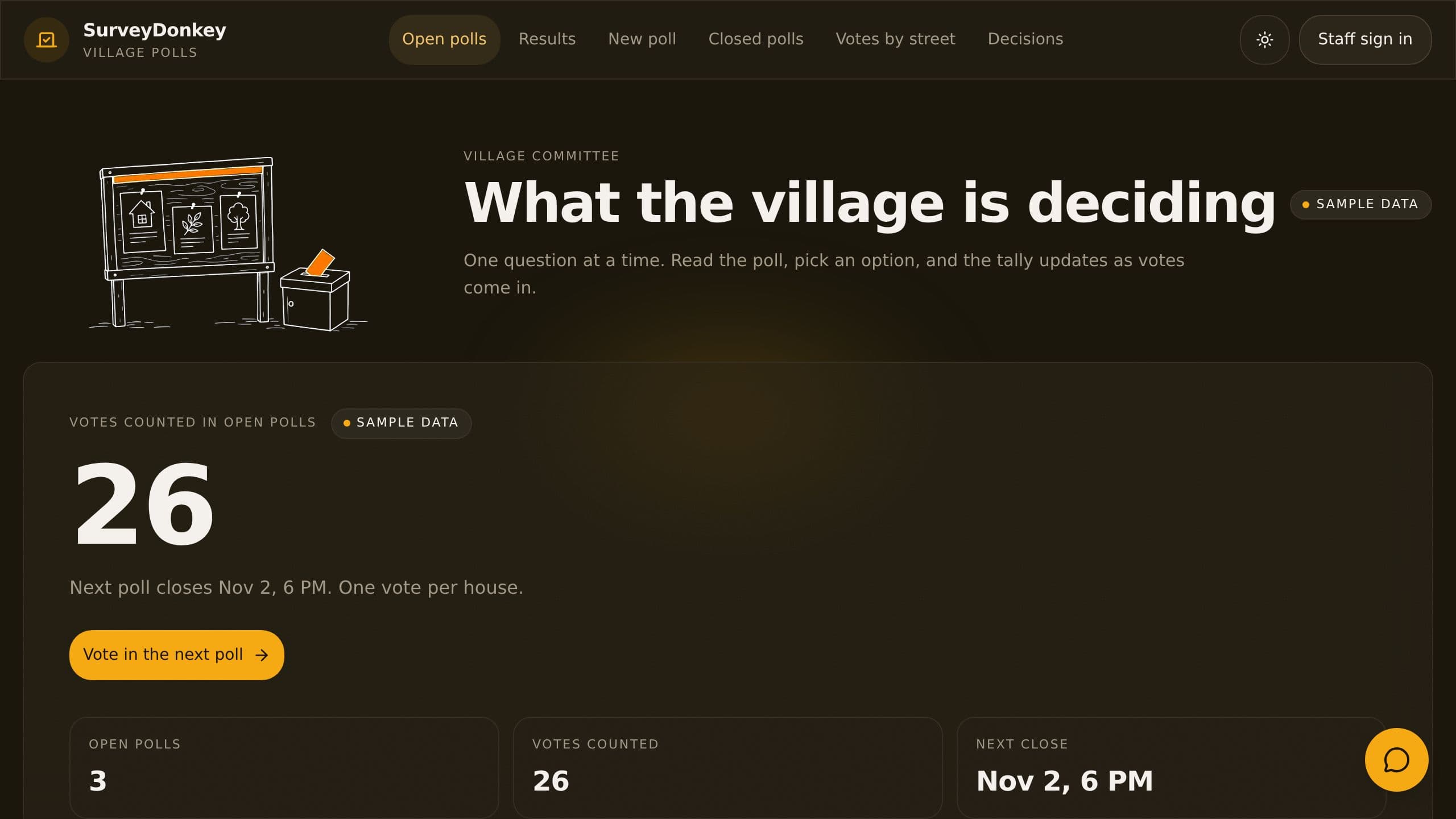 Village Poll Builder preview