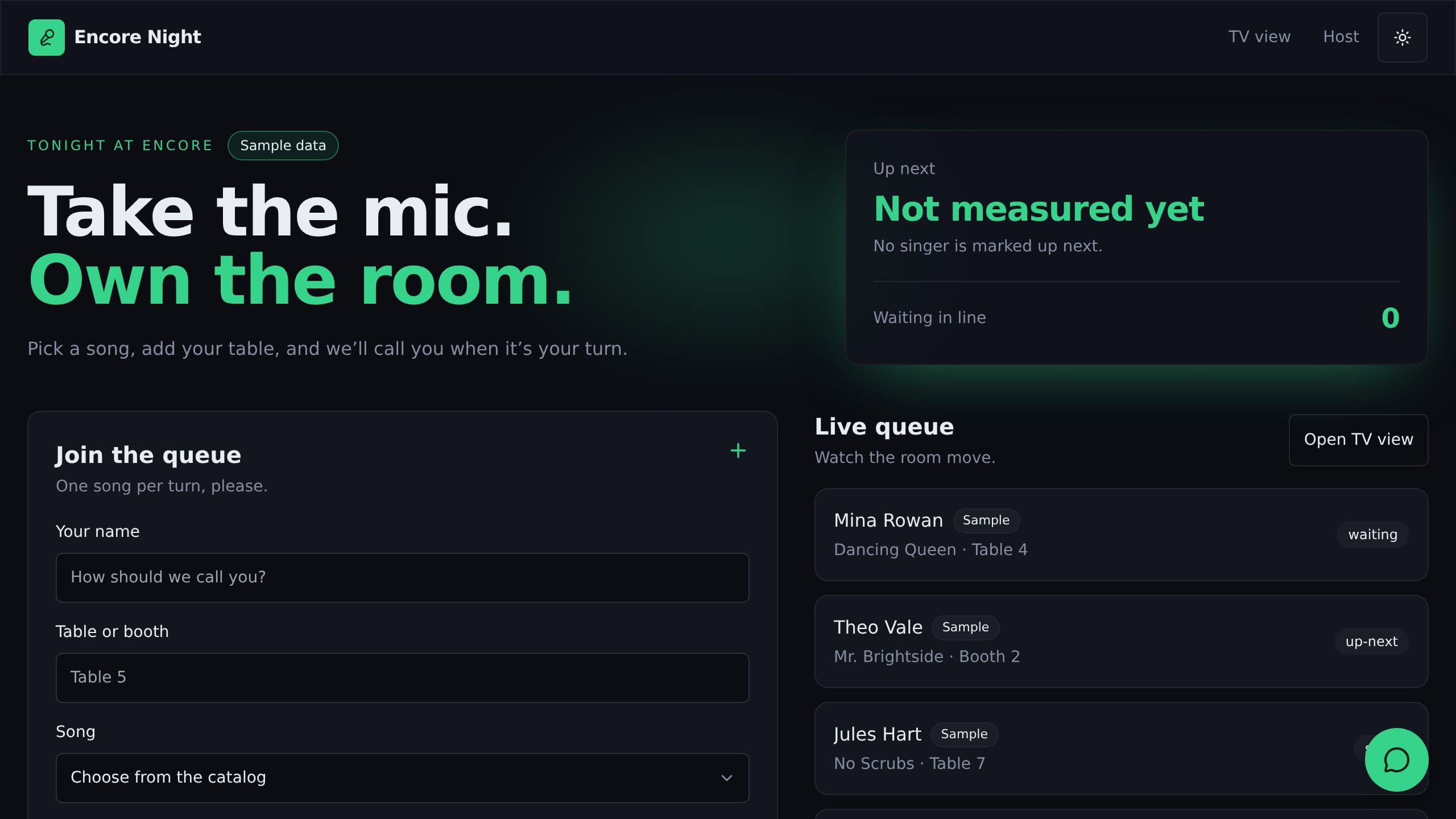 Karaoke Song Queue preview