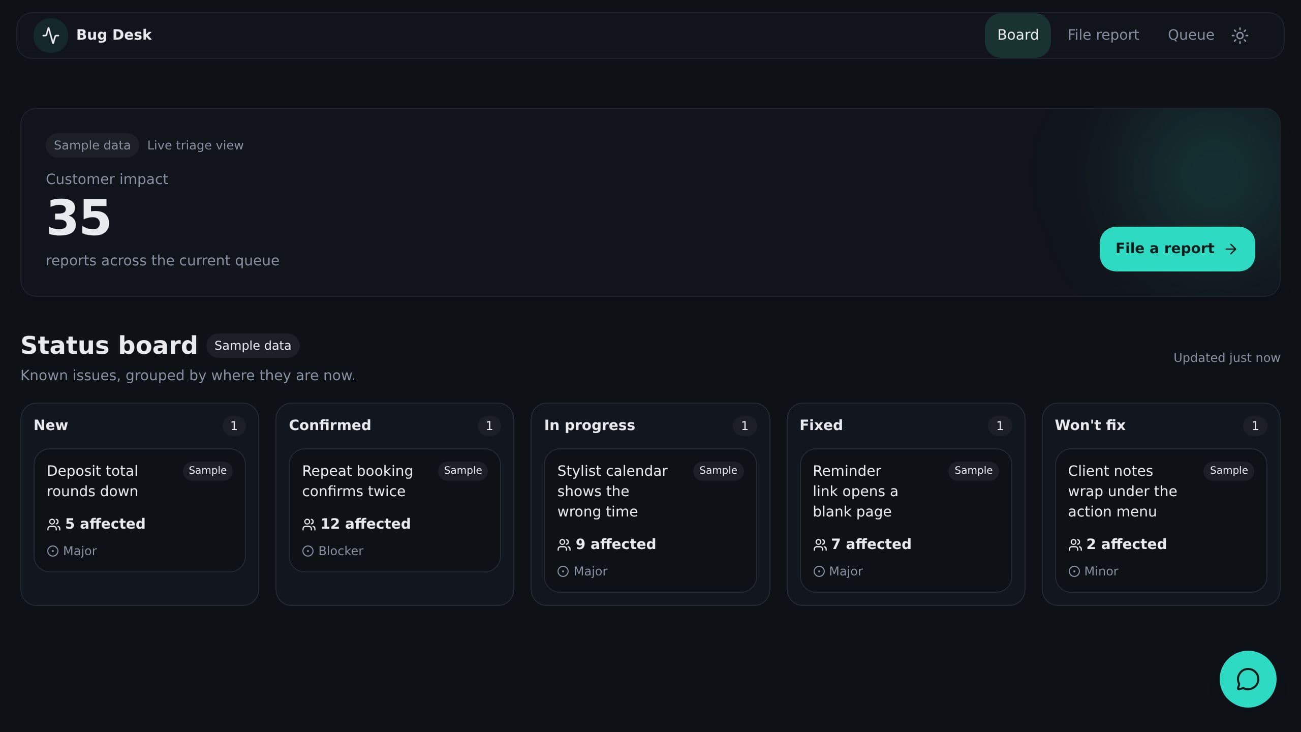 Bug Tracker Template preview