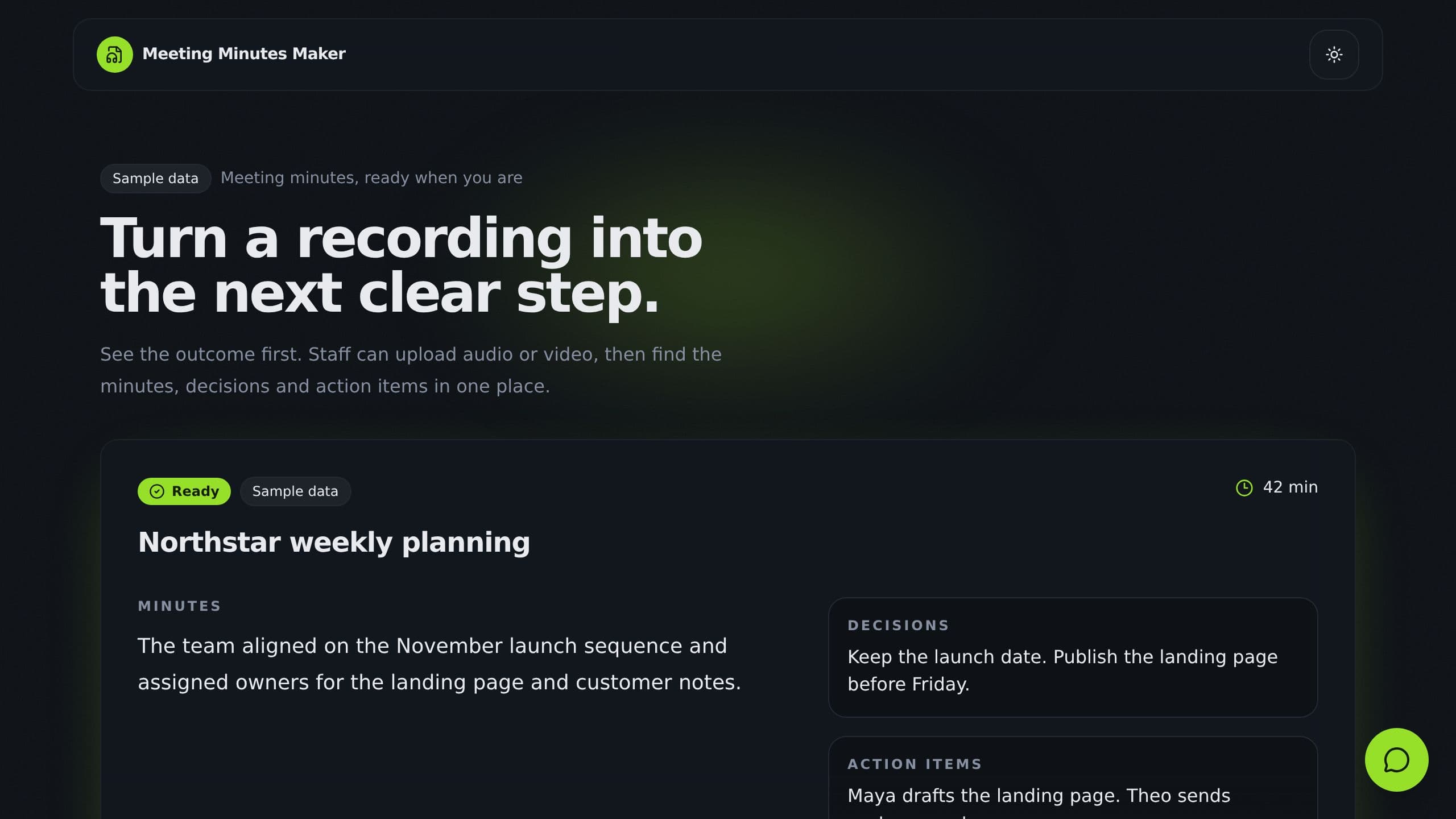 Meeting Minutes Maker preview