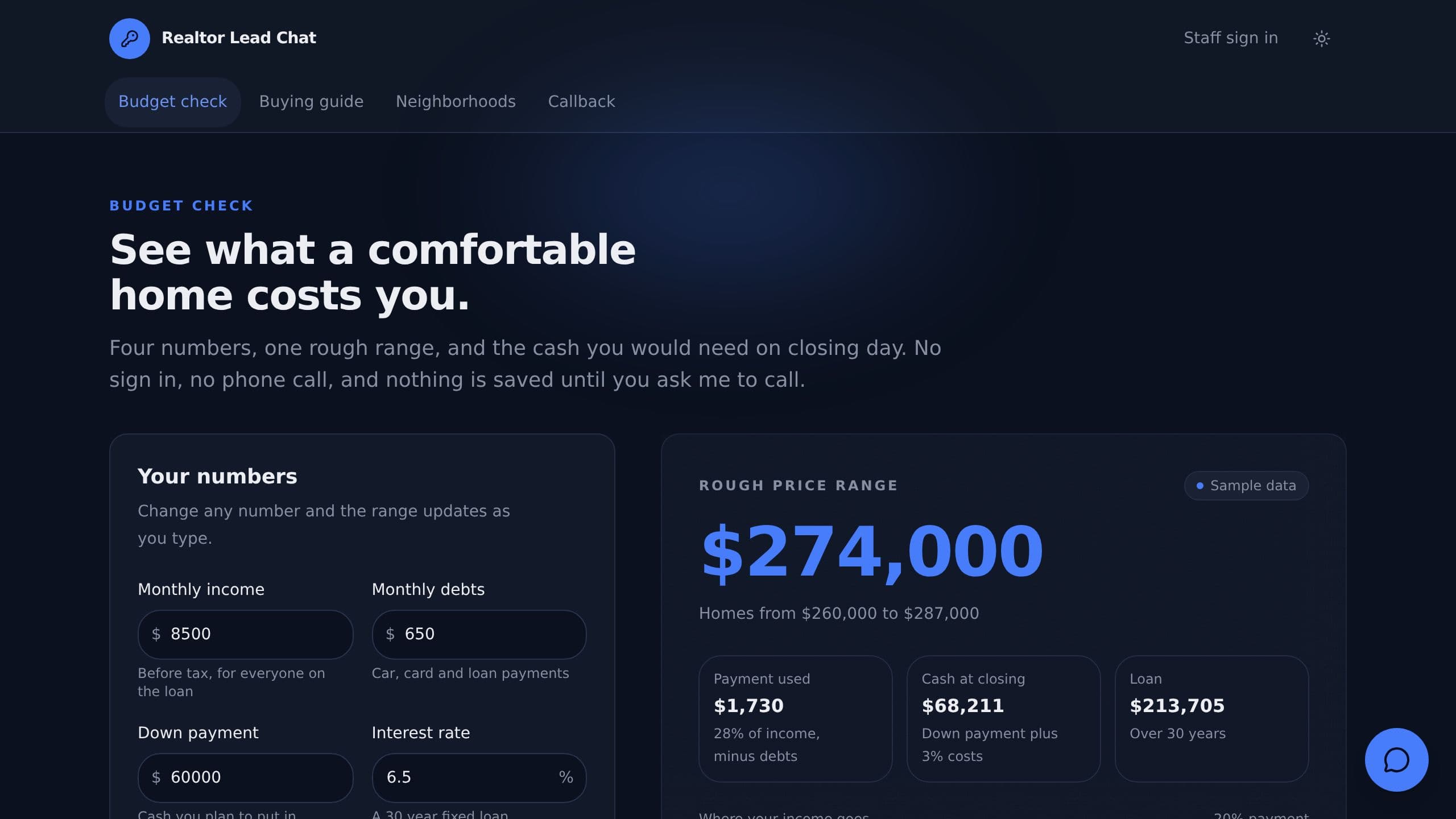 Realtor Lead Chat preview