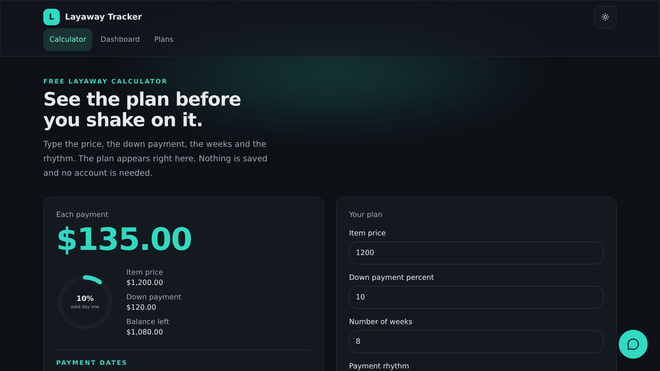 Layaway Tracker preview