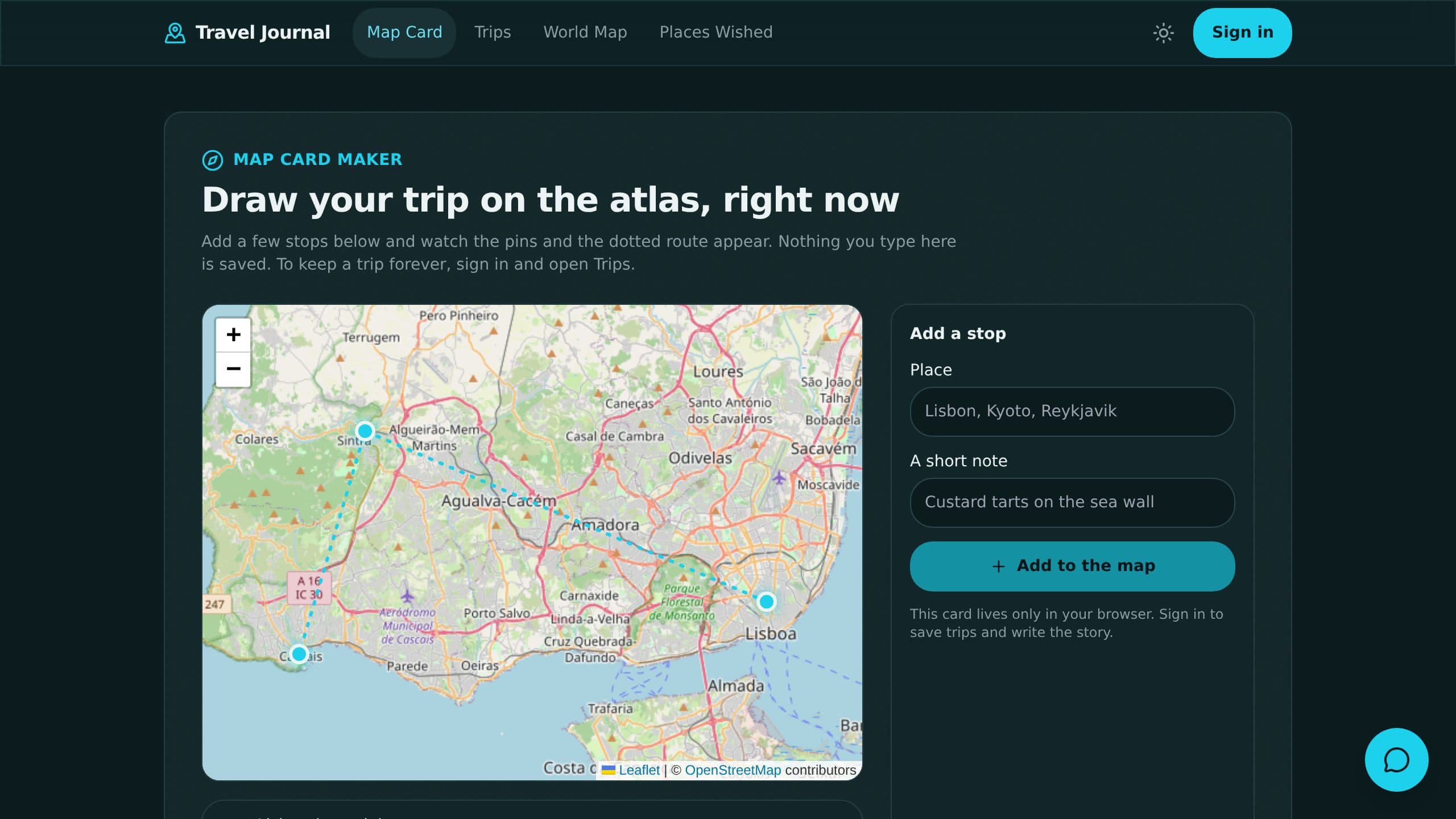 Travel Journal App preview