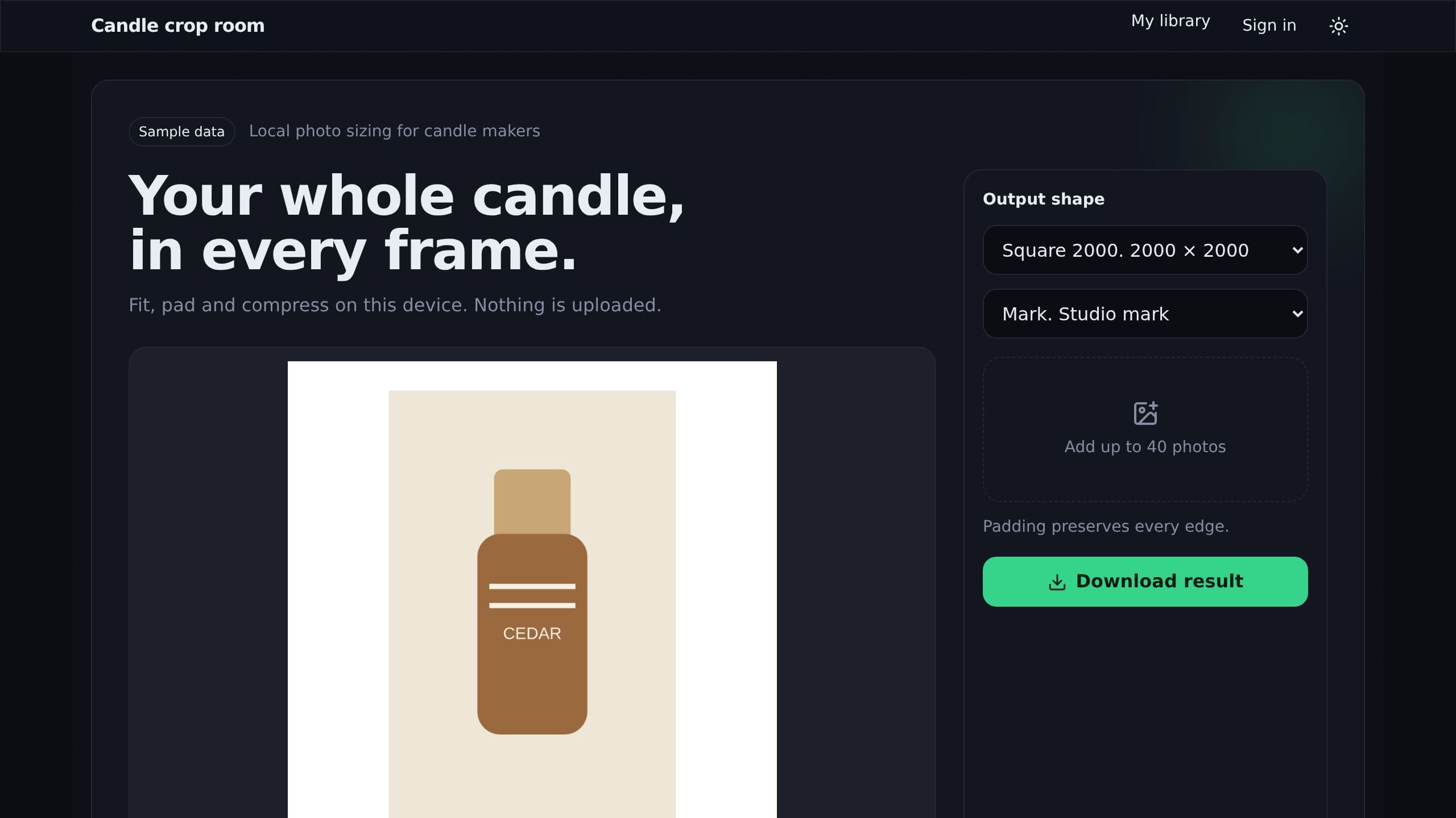 Product Photo Resizer preview
