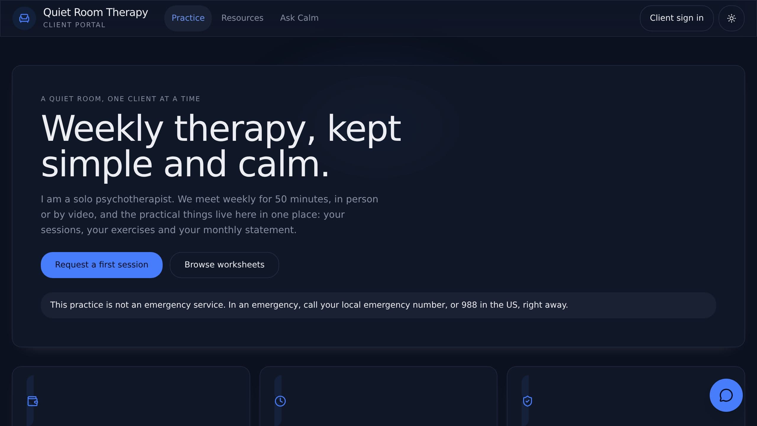 Therapy Client Portal preview
