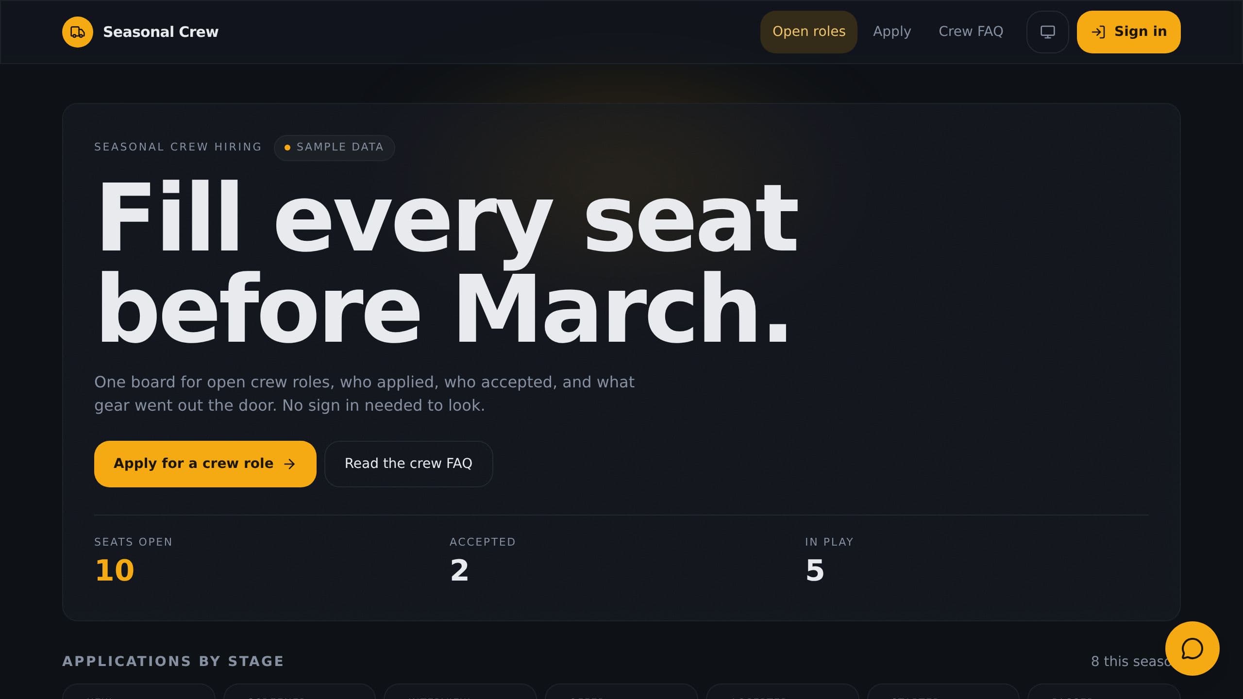 Seasonal Crew Hiring preview