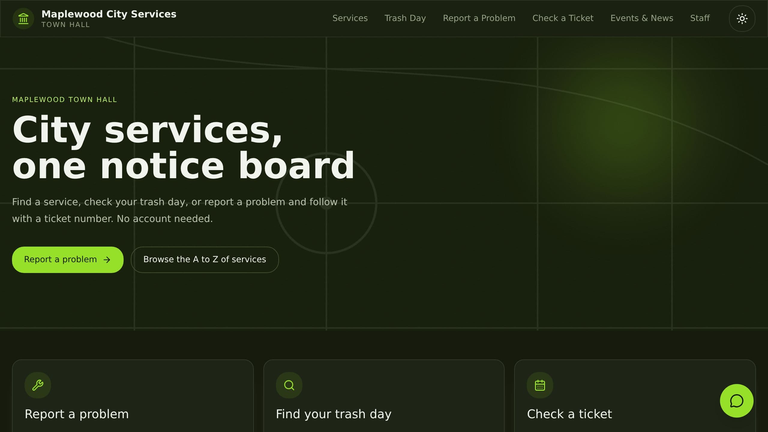 City Services Website preview