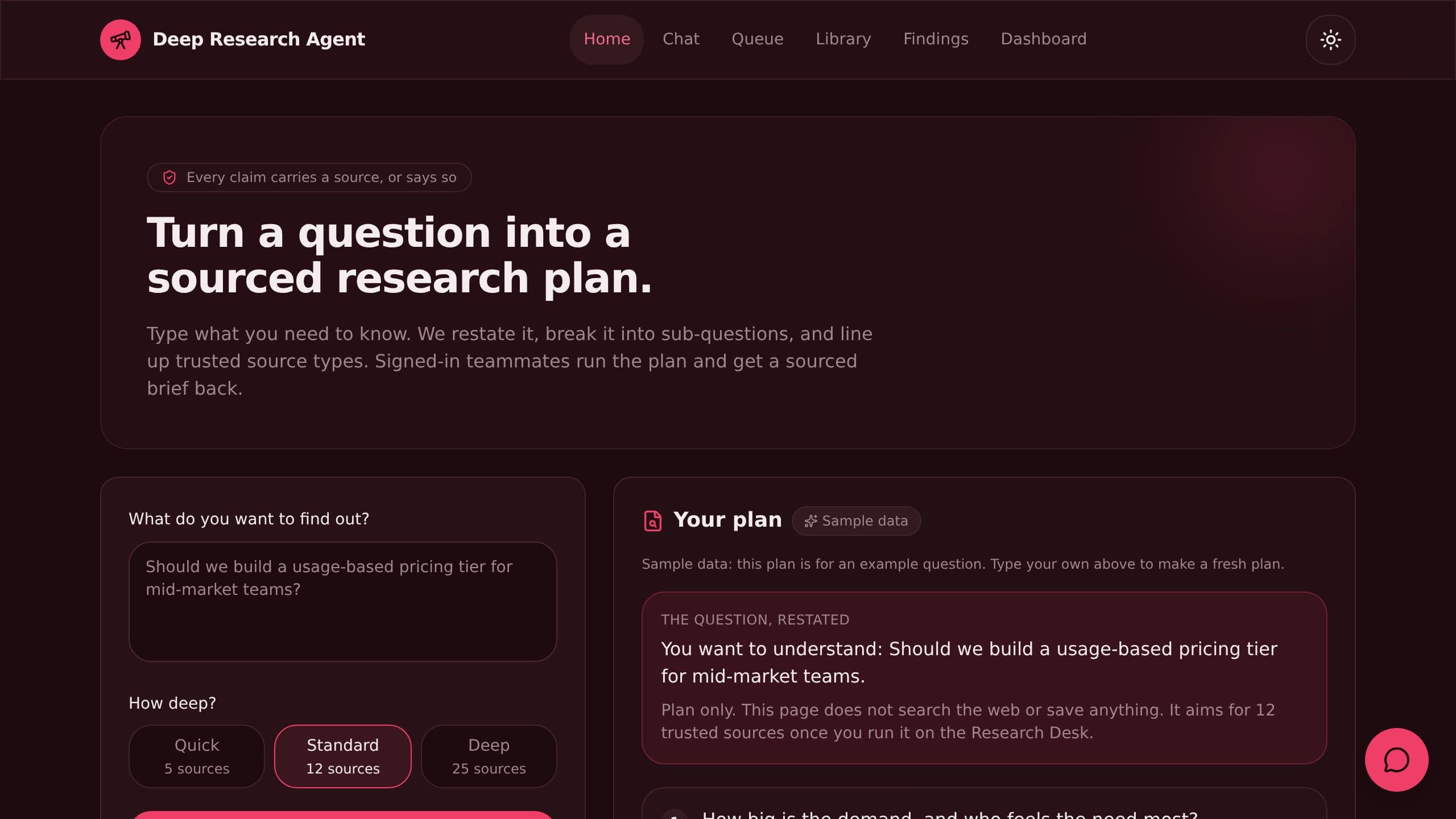 Deep Research Agent preview