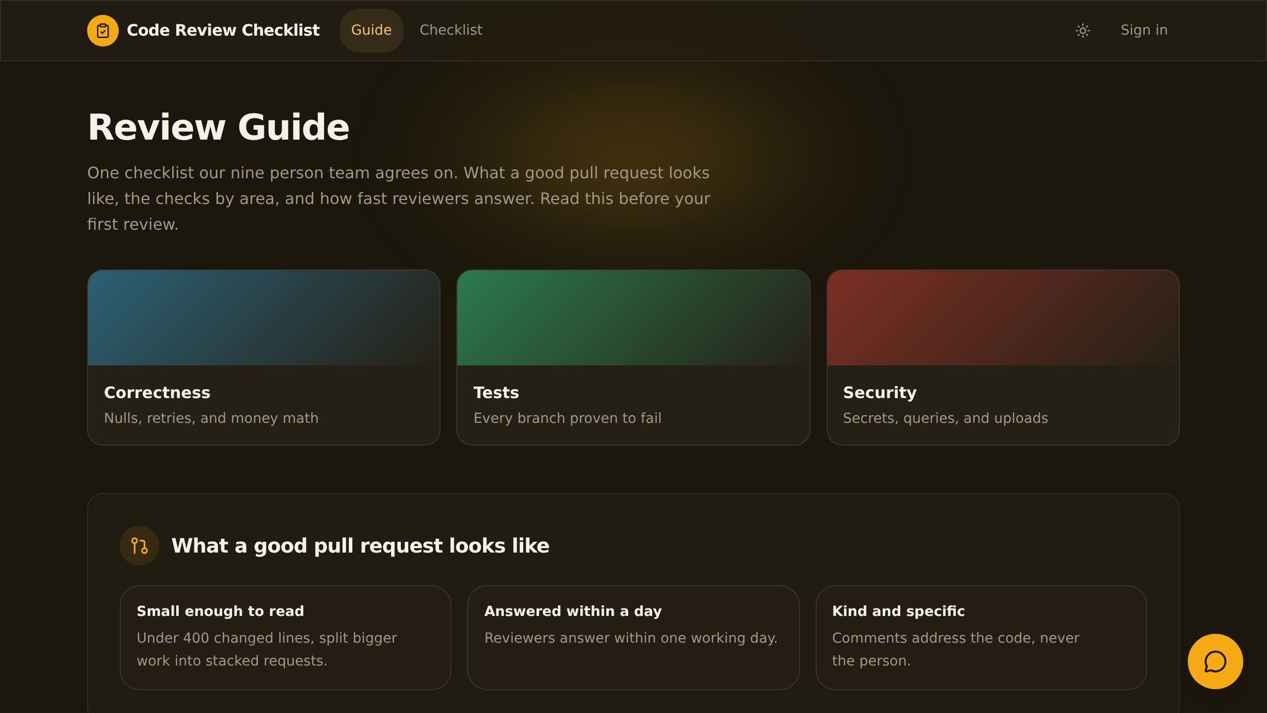 Code Review Checklist preview