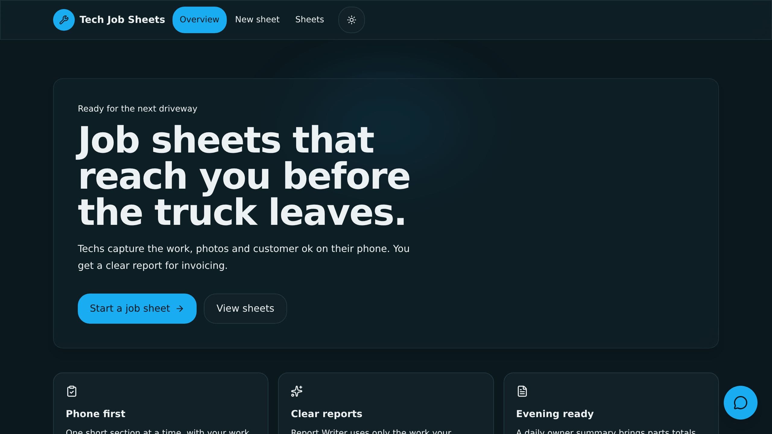 Job Sheet App preview