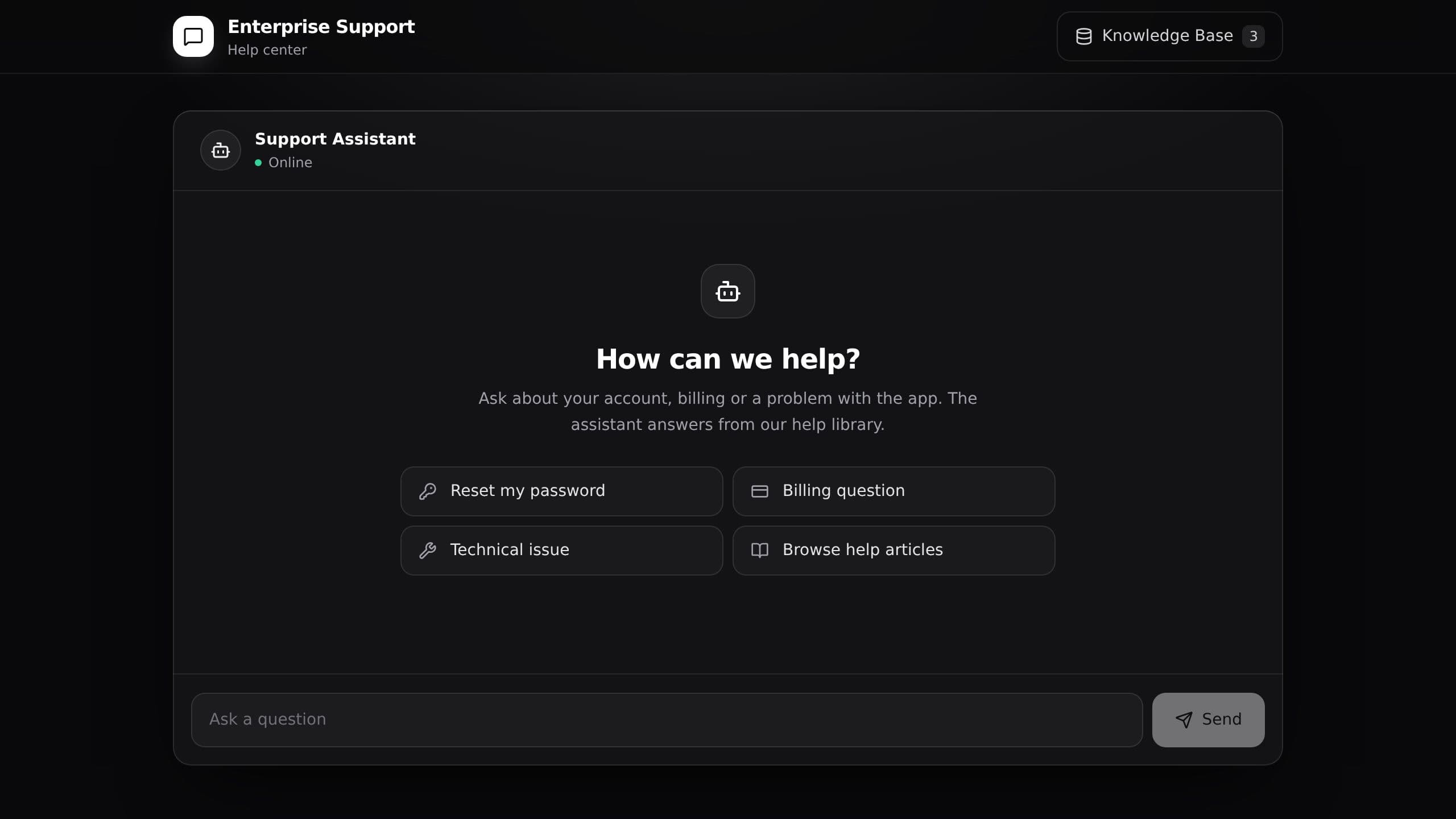 Support Agent preview