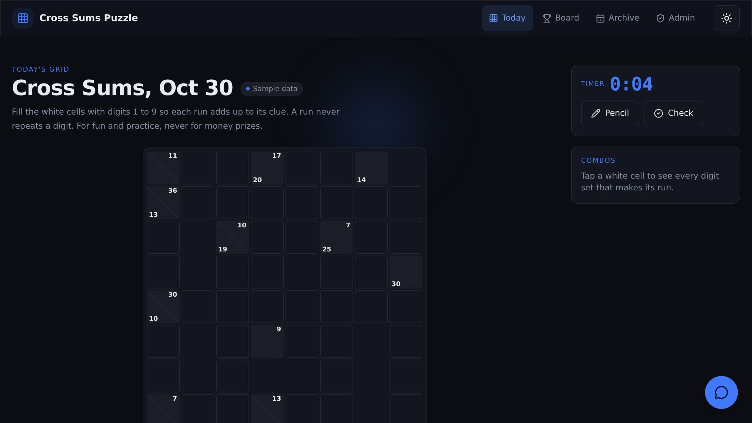Cross Sums Puzzle preview