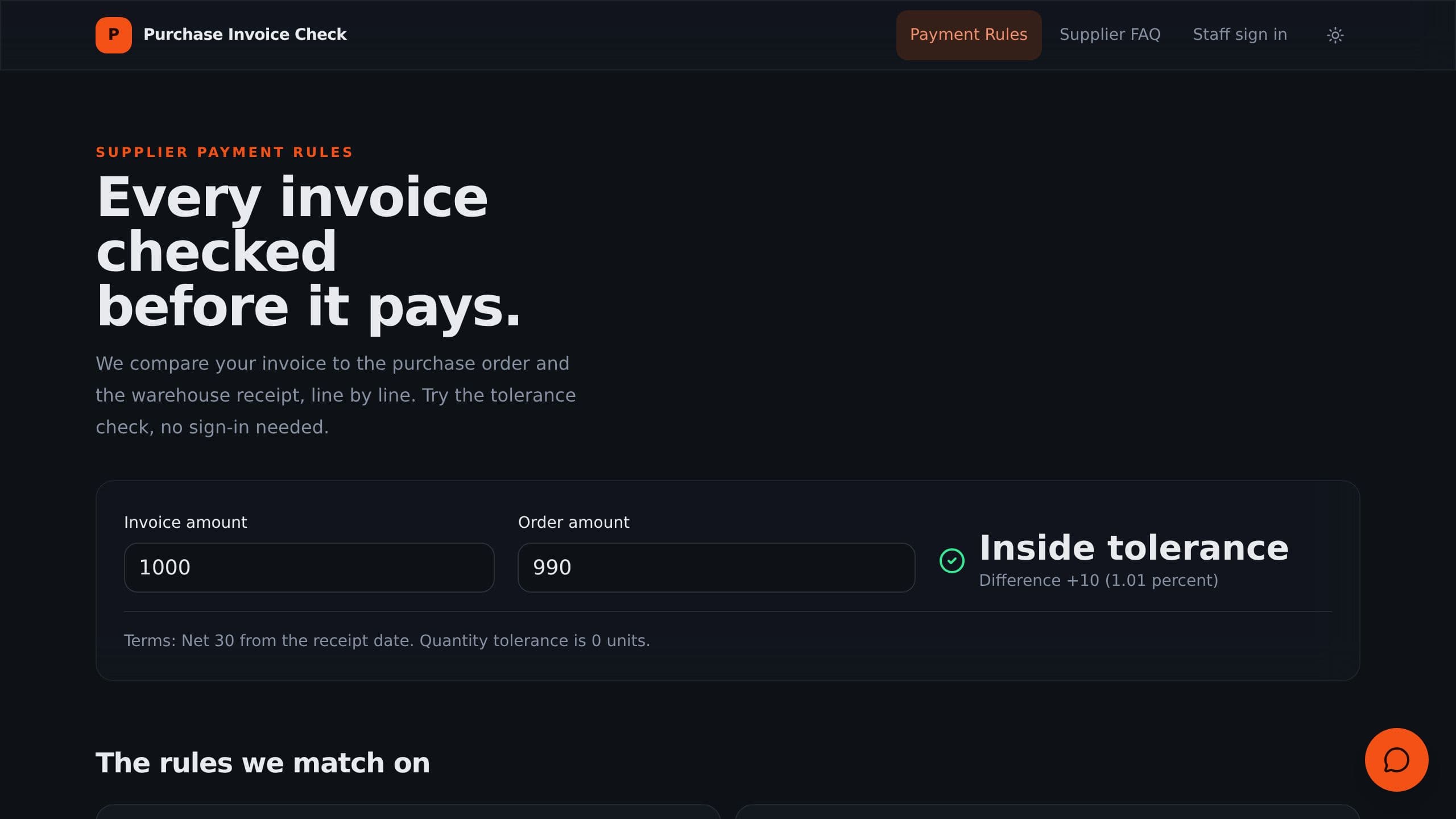 Purchase Invoice Check preview