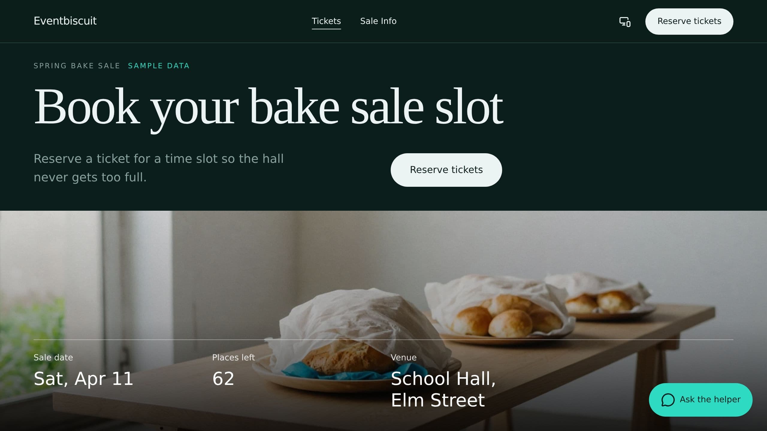 Eventbiscuit Ticketing System preview