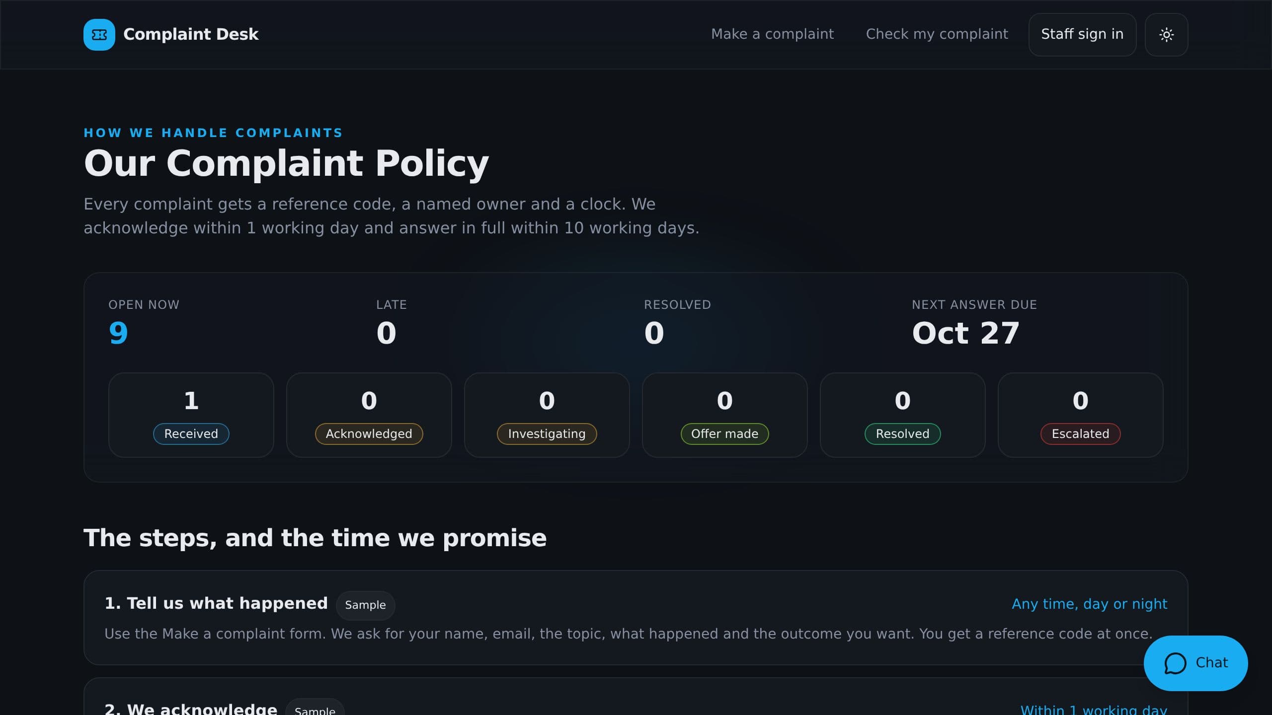 Complaint Management System preview