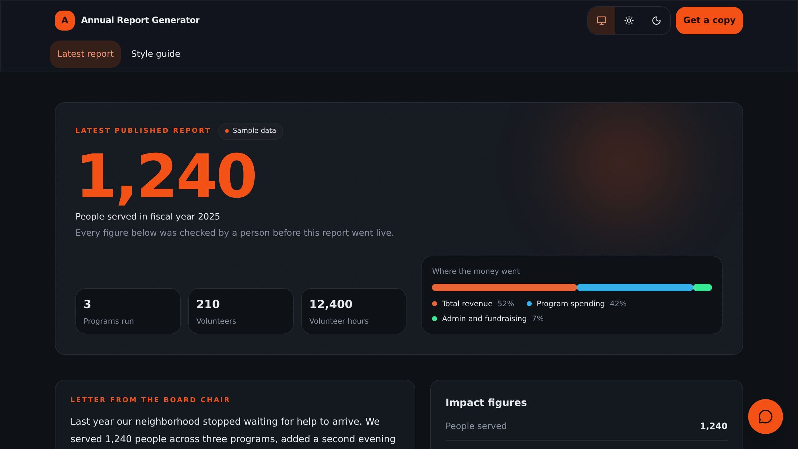 Annual Report Generator preview