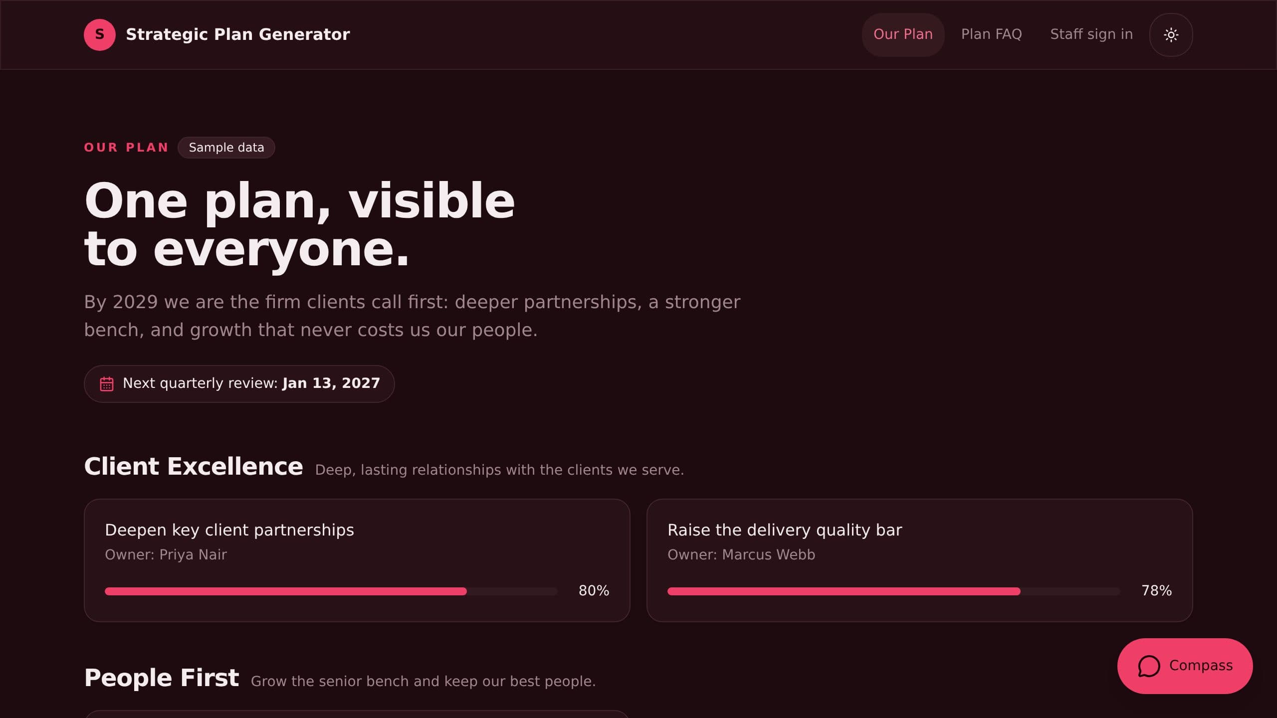 Strategic Plan Generator preview