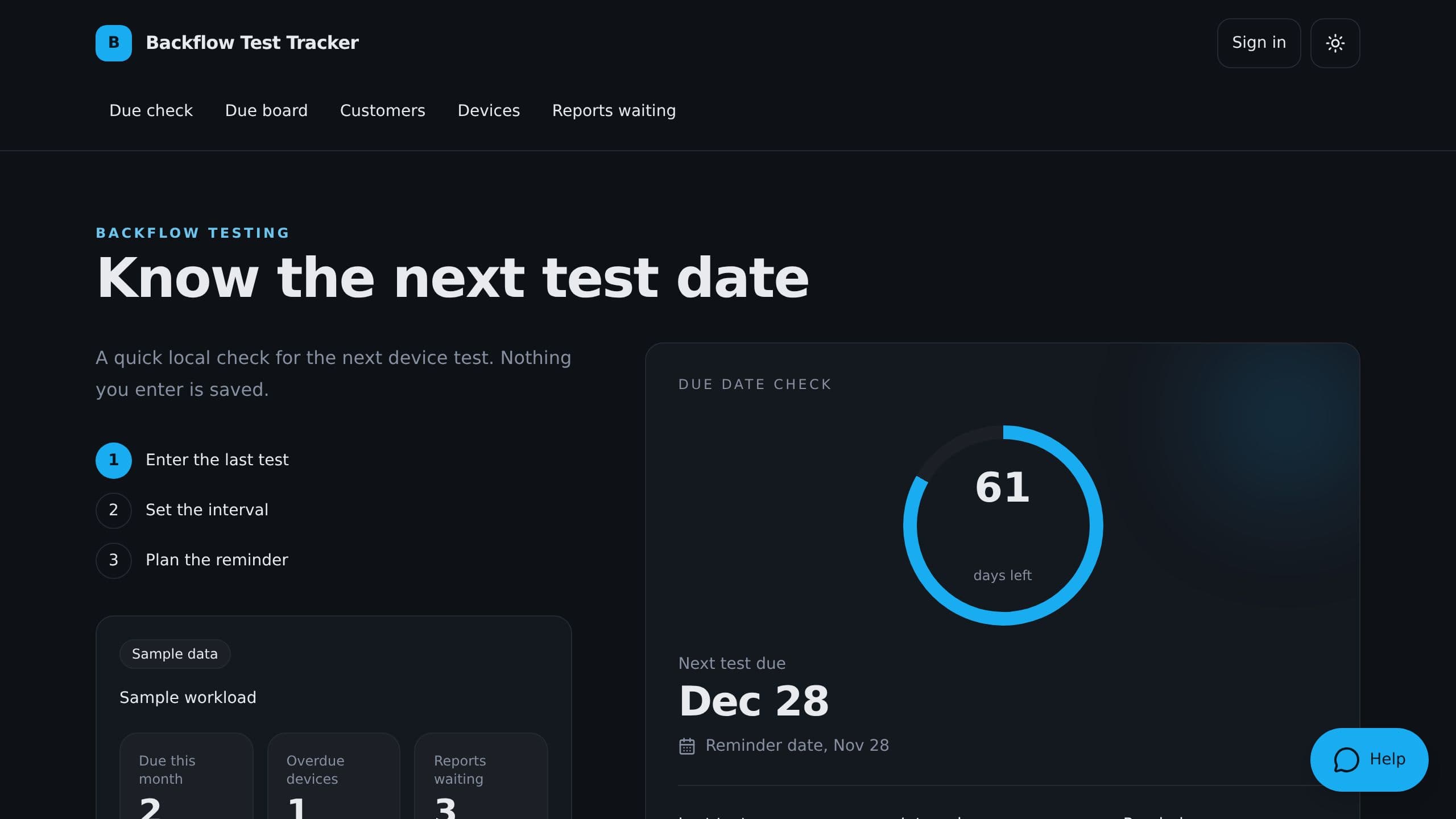 Backflow Test Tracker preview