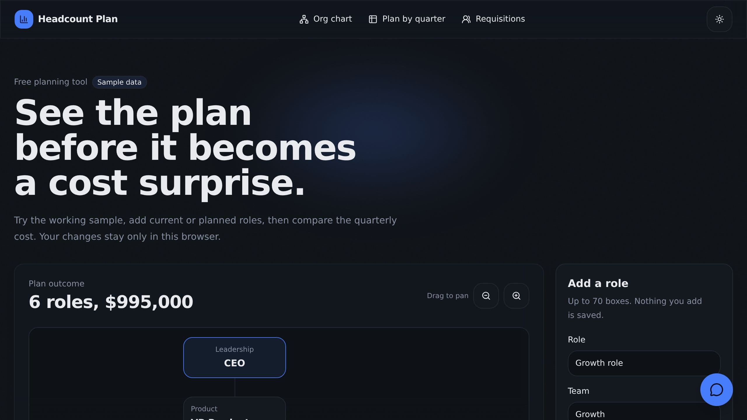 Headcount Plan preview
