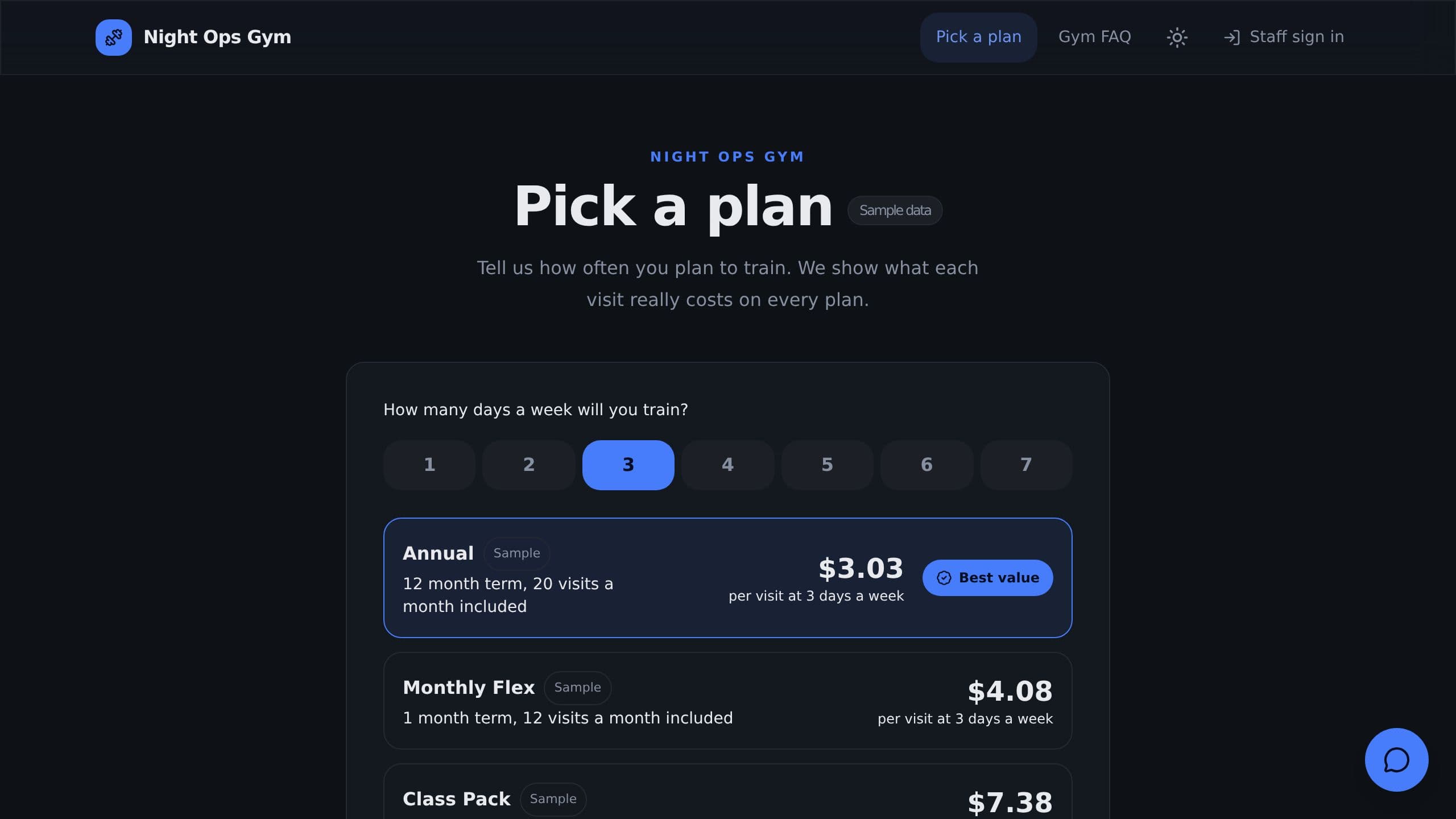 Gym Membership Dashboard preview