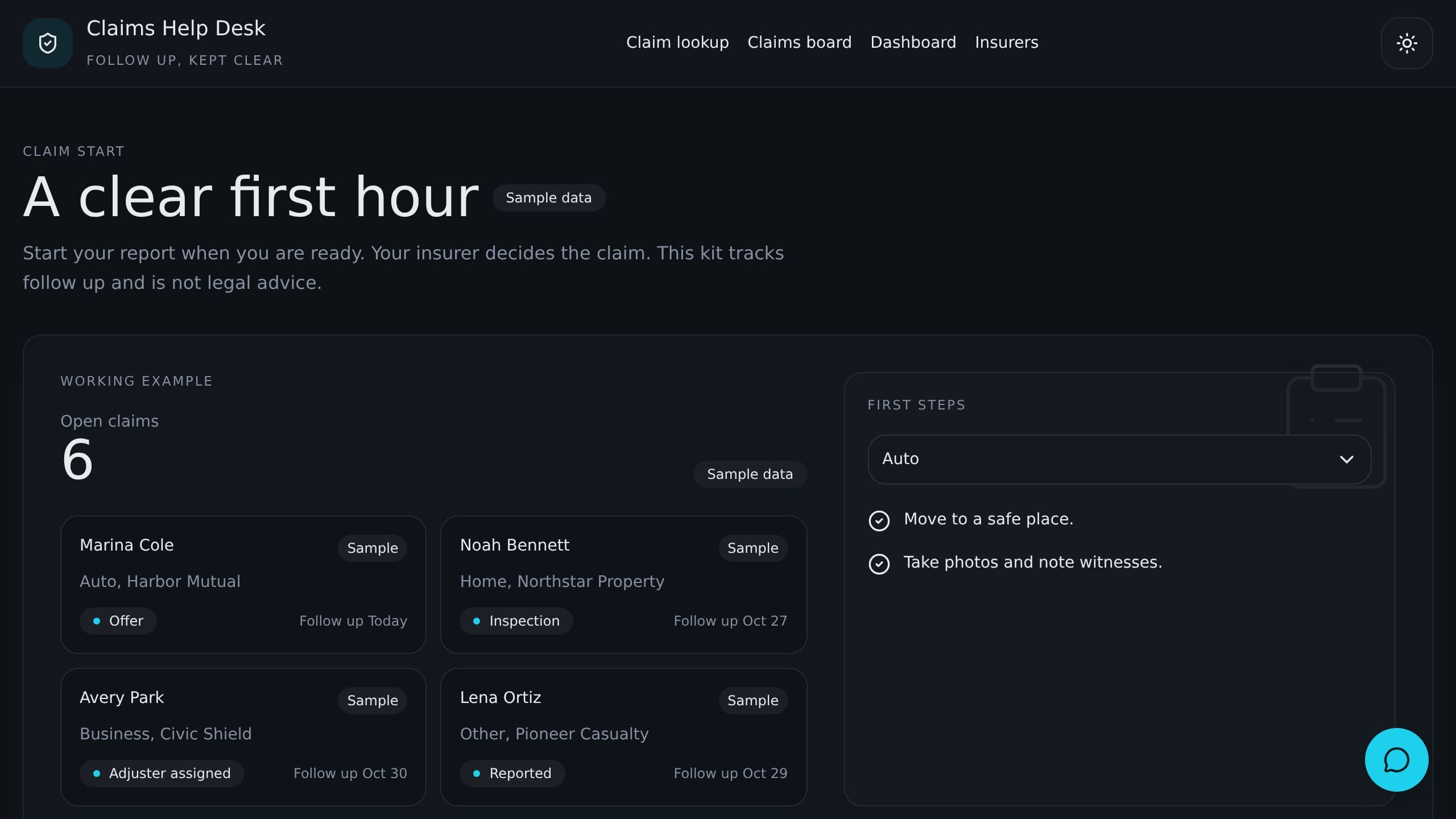 Claims Help Desk preview