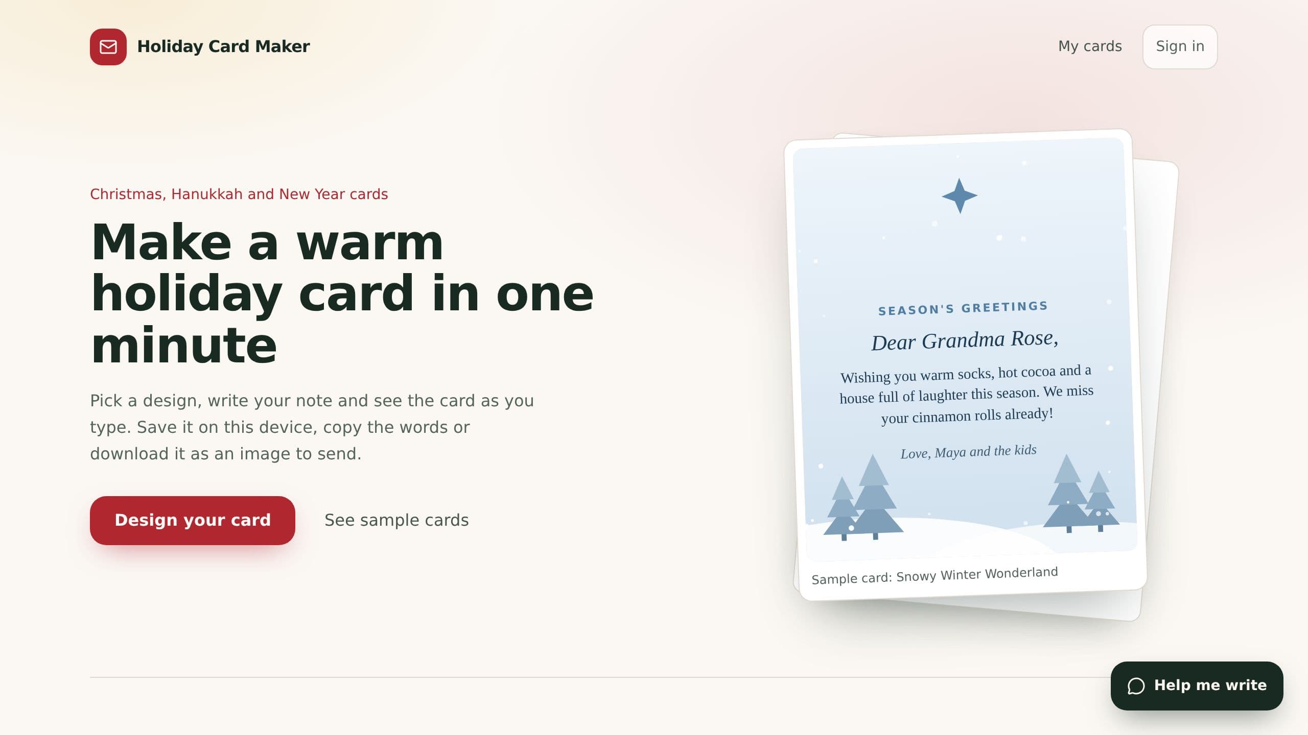 Holiday Card Maker preview