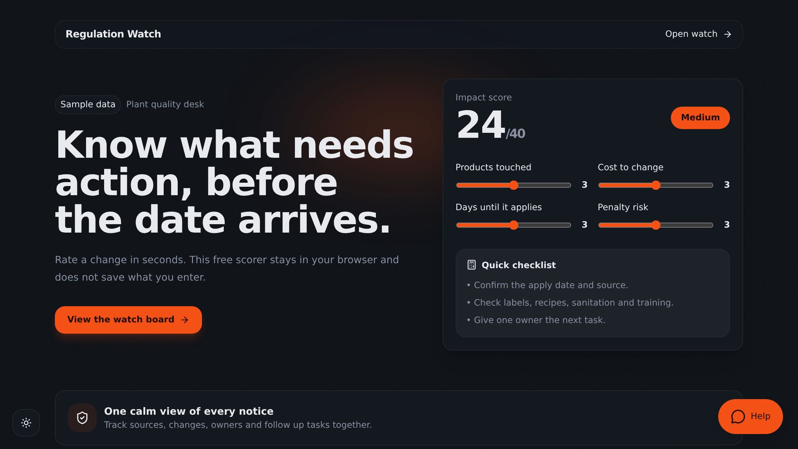 Regulatory Change Tracker preview