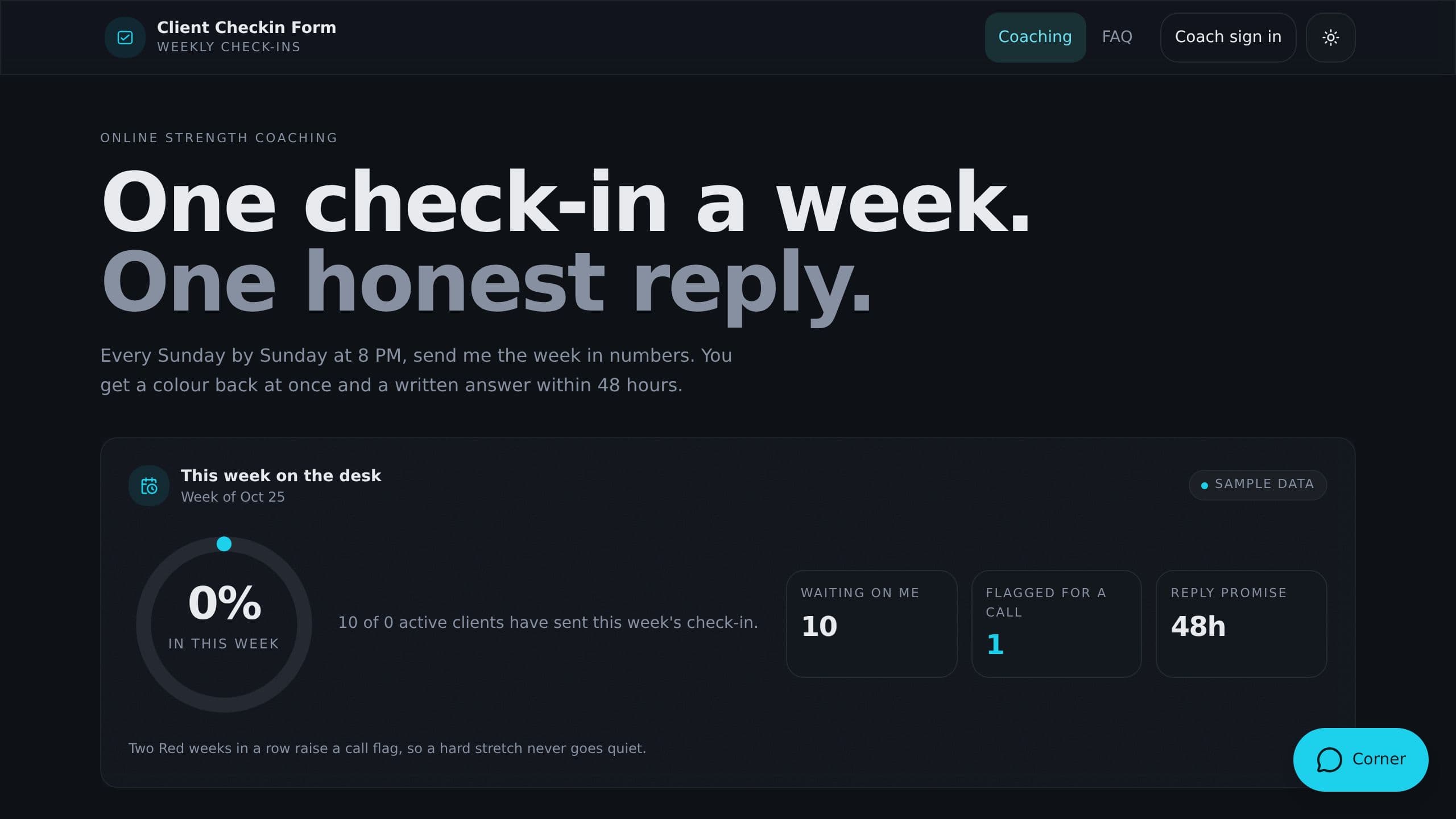 Client Checkin Form preview