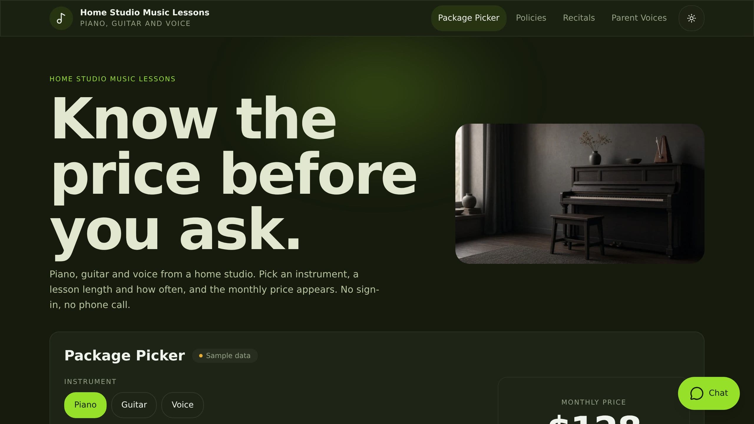 Music Teacher Website preview