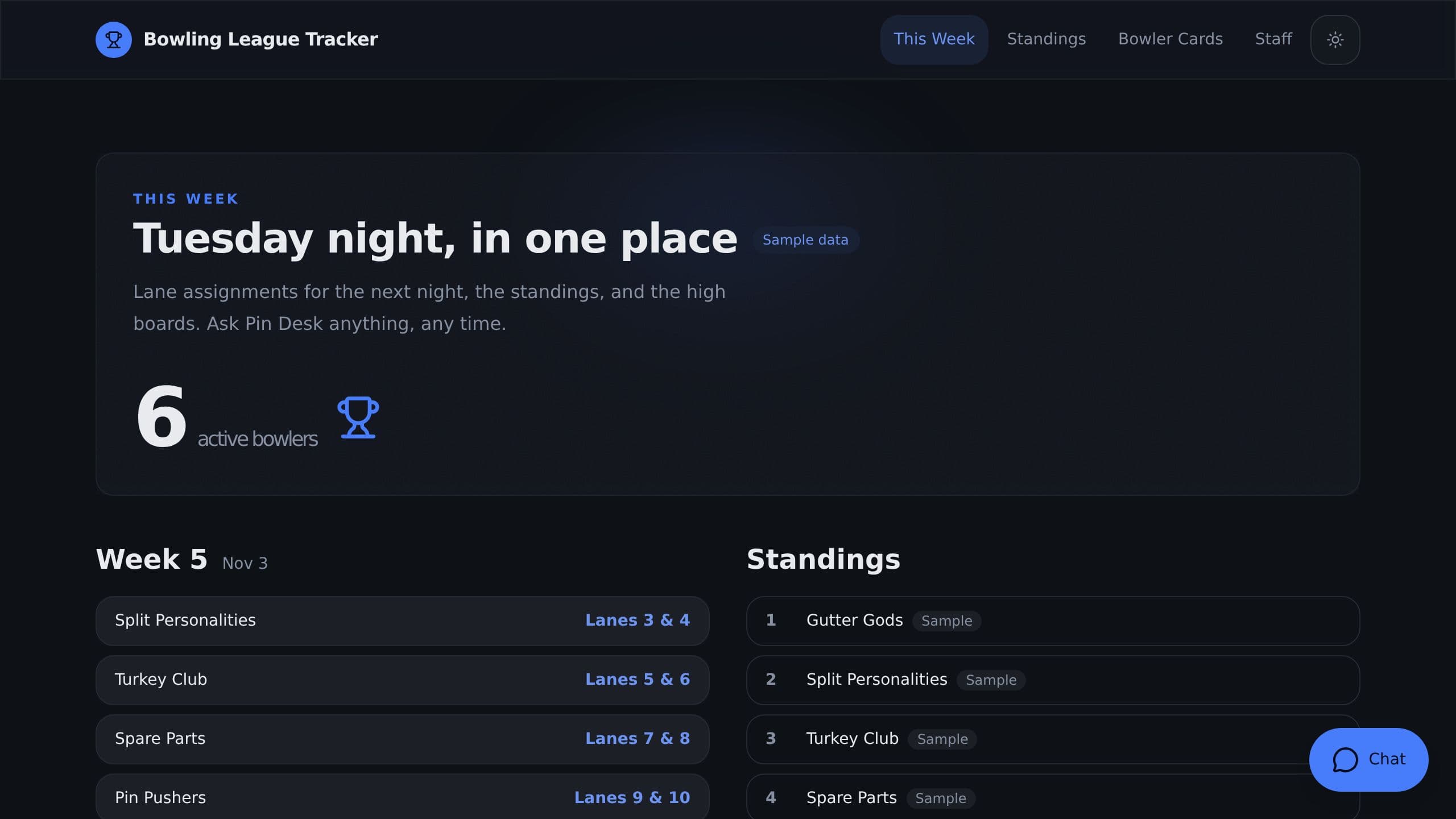 Bowling League Tracker preview