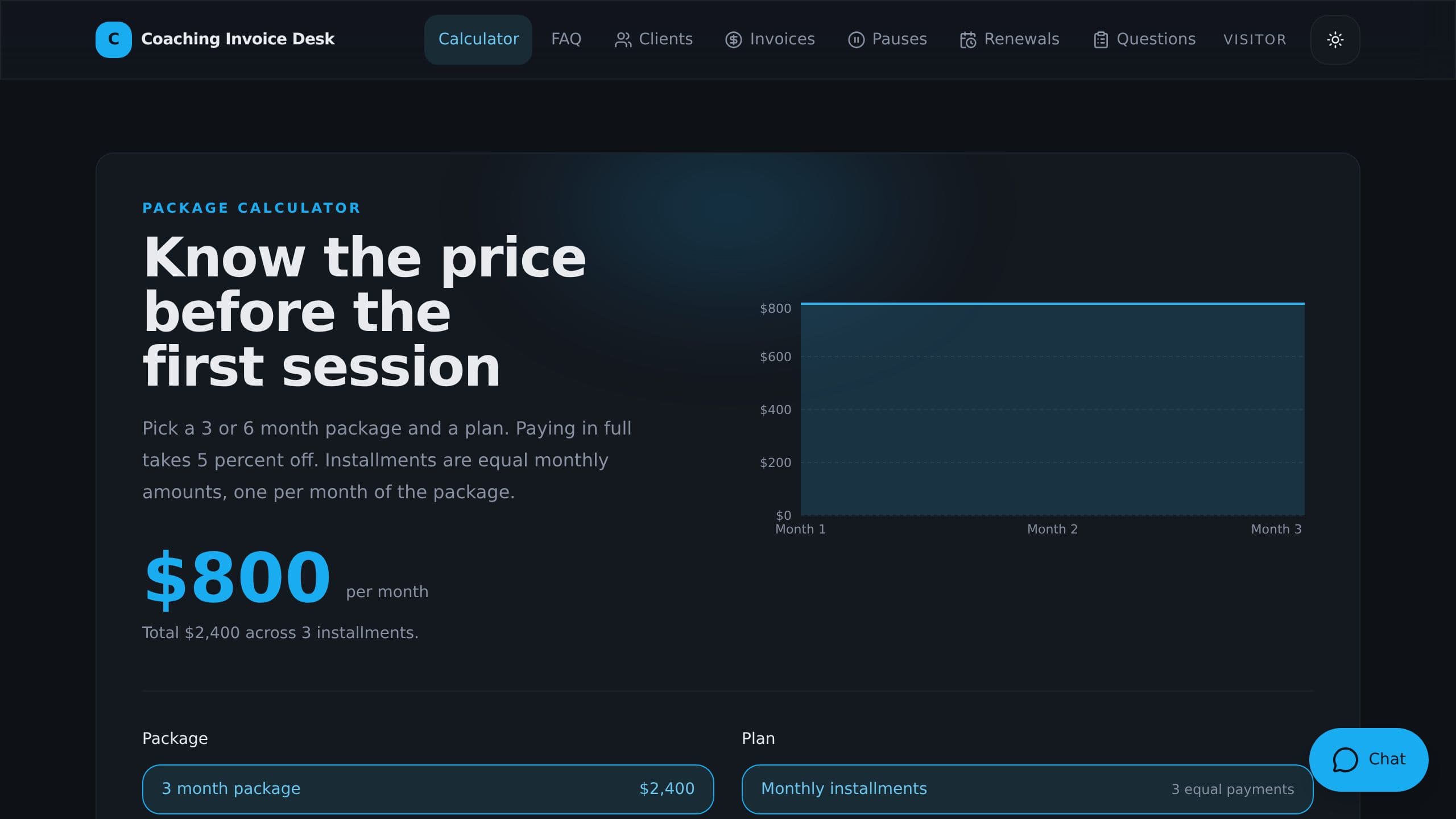 Coaching Invoice Desk preview