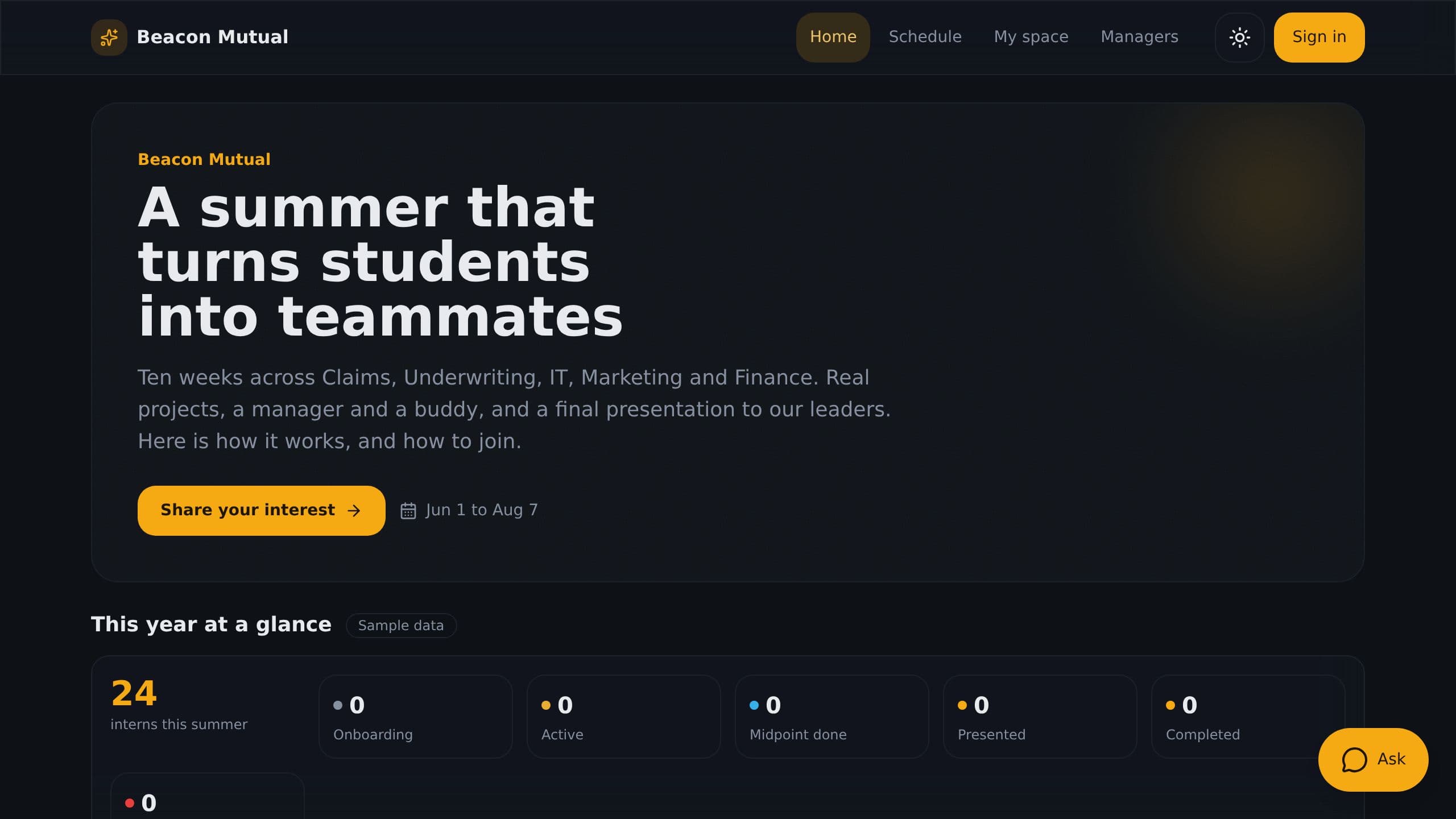 Intern Program Hub preview